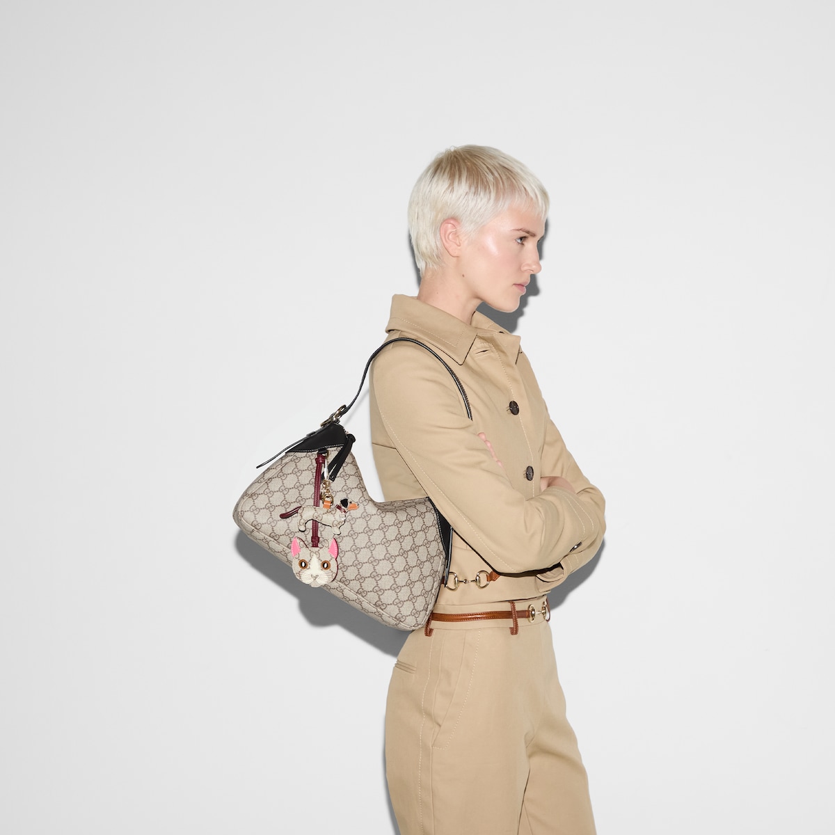 Replicate GG Emblem Medium Shoulder Bag(1:1 replica)