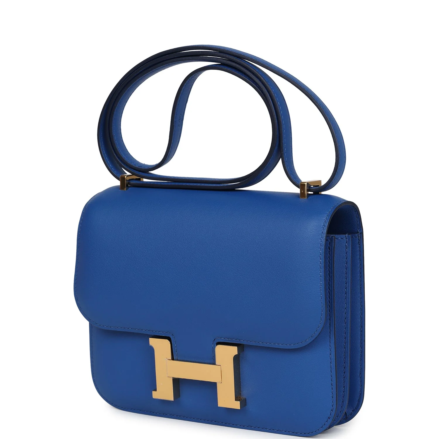 Replicate Hermes Constance 18 Bleu France Swift Gold Hardware(1:1 replica)