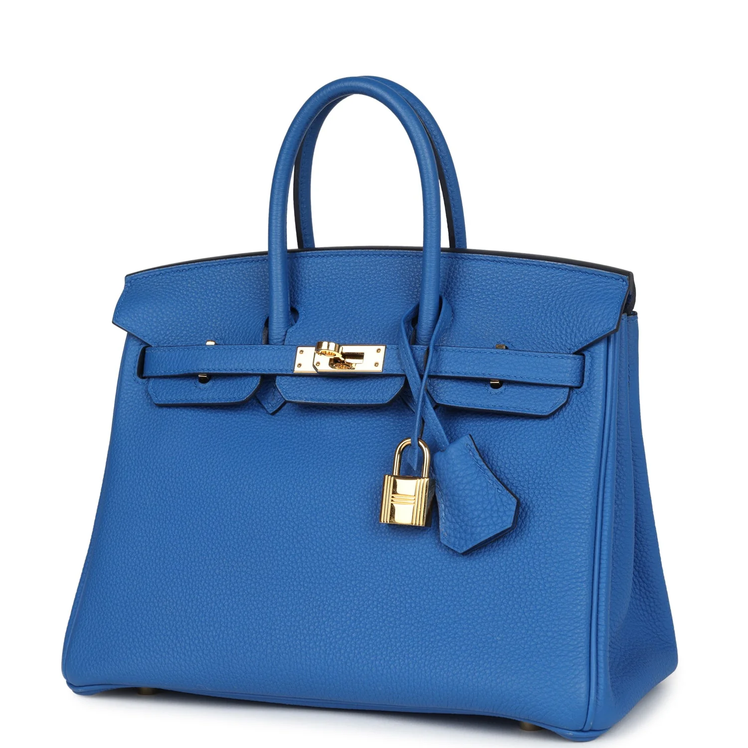 Replicate Hermes Birkin 25 Bleu Zellige Togo Gold Hardware(1:1 replica)