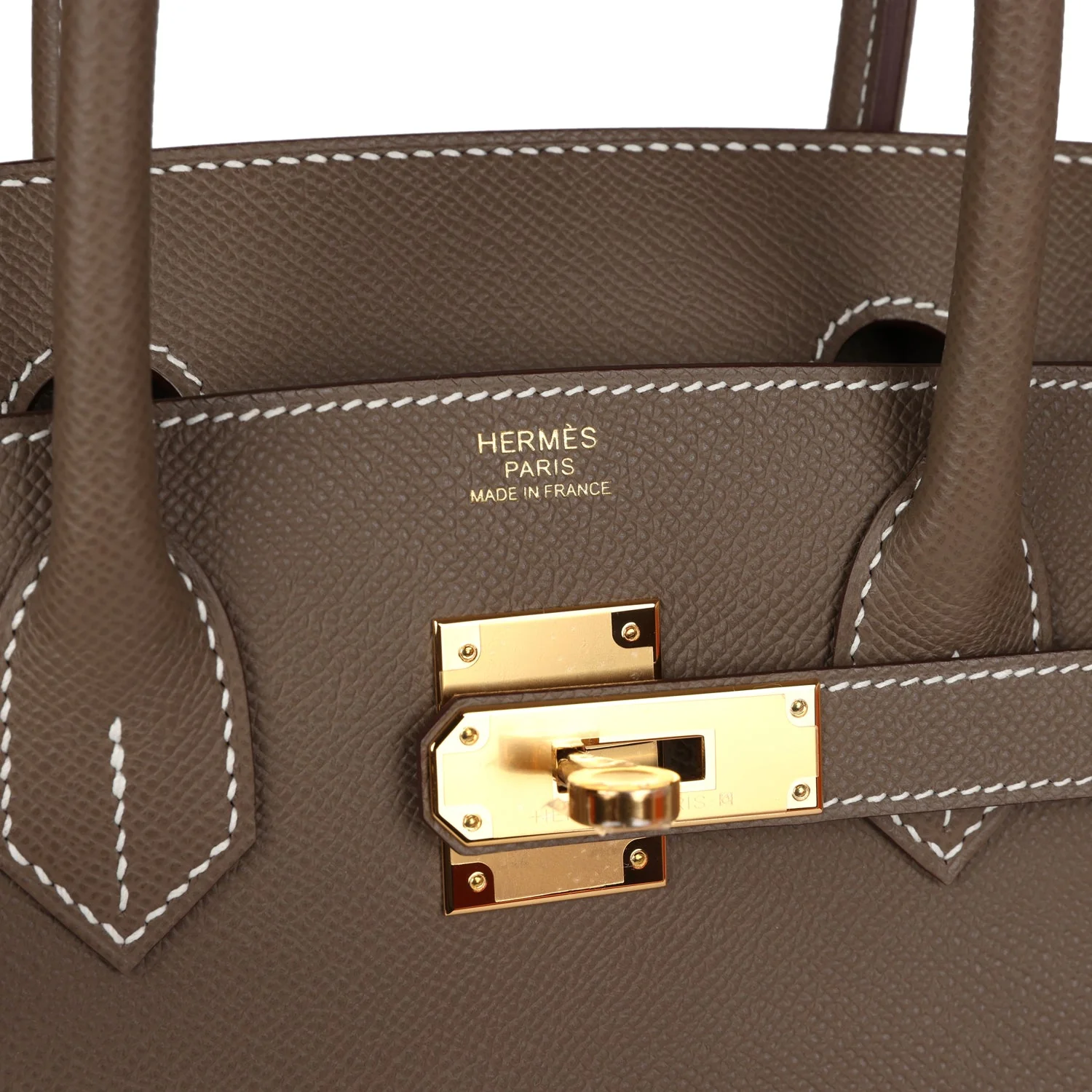 Replicate Hermes Birkin 30 Etoupe Epsom Gold Hardware(1:1 replica)