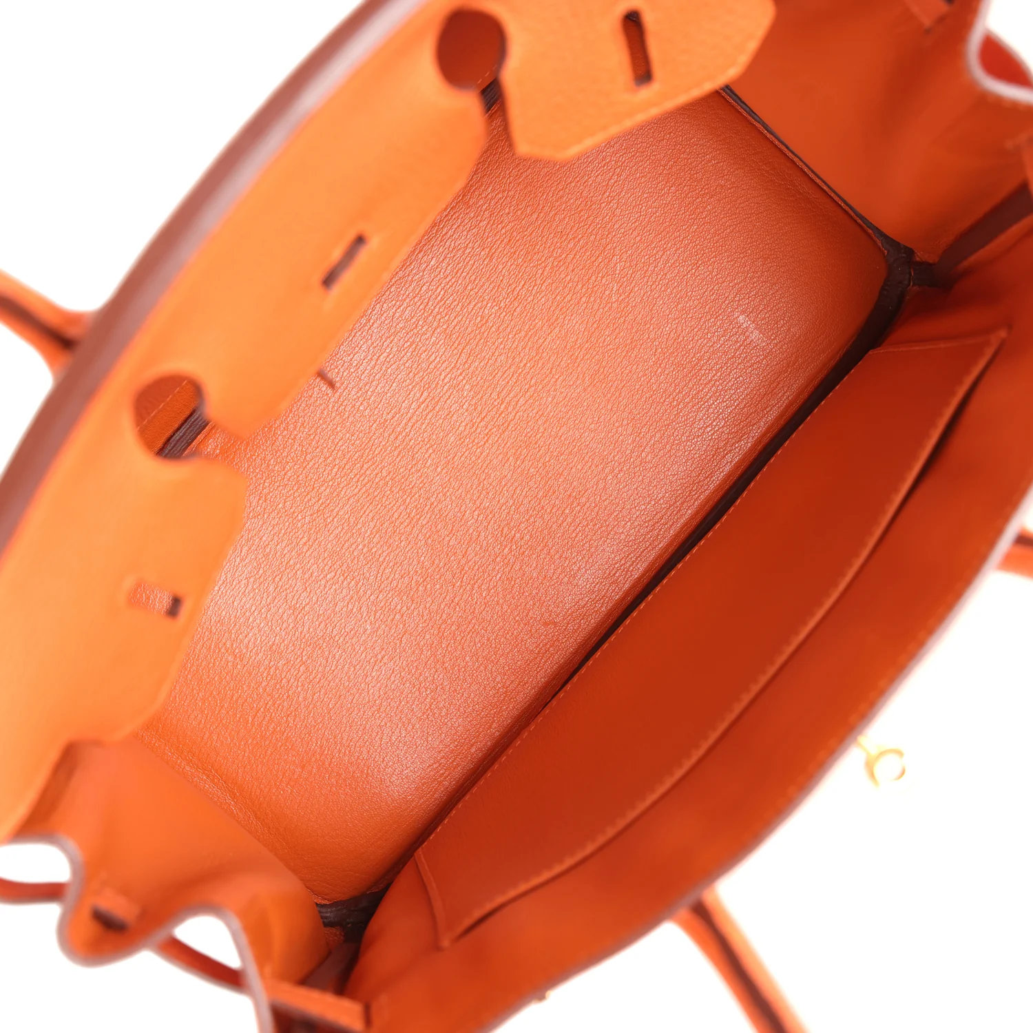 Replicate Hermes Birkin 30 Orange Togo Gold Hardware(1:1 replica)