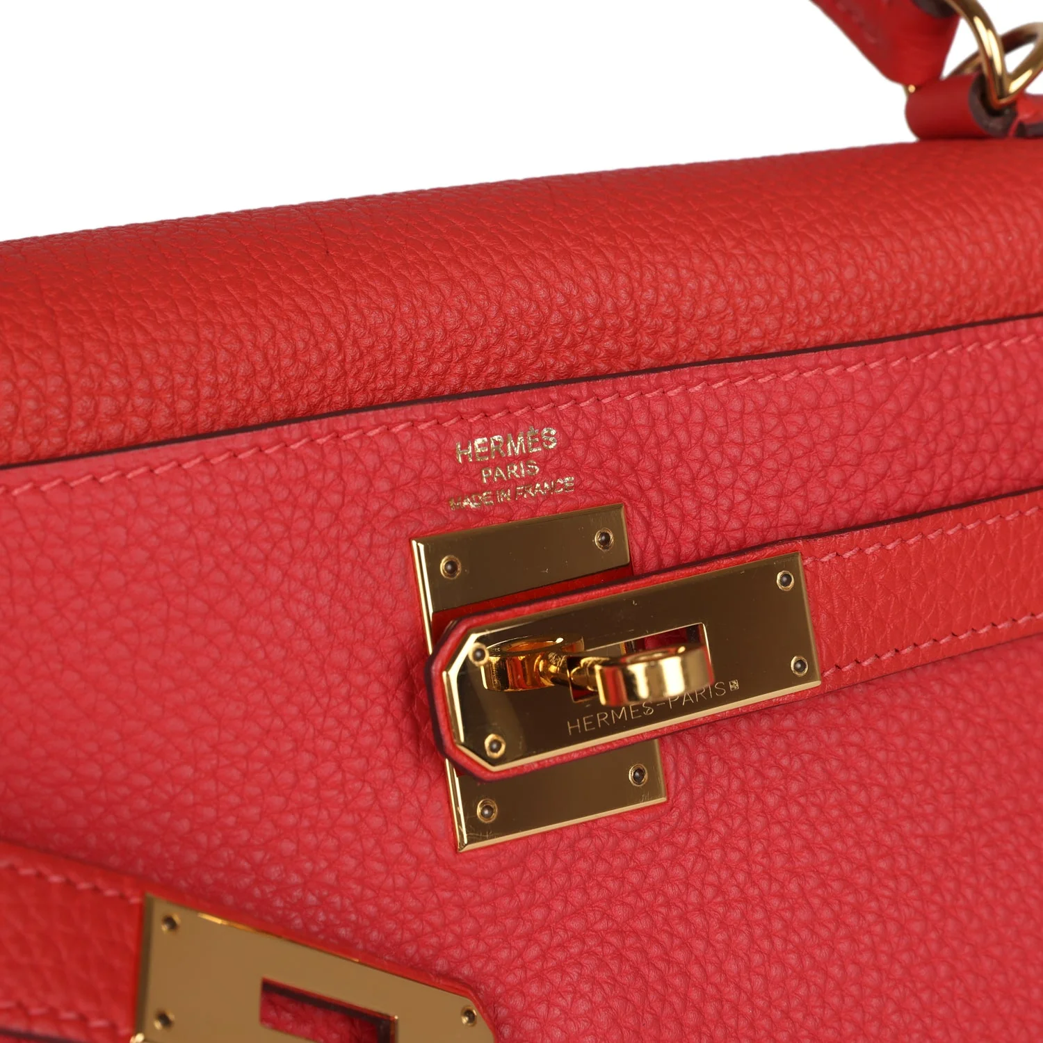 Replicate Hermes Kelly Retourne 28 Rouge Pivoine Togo Gold Hardware(1:1 replica)