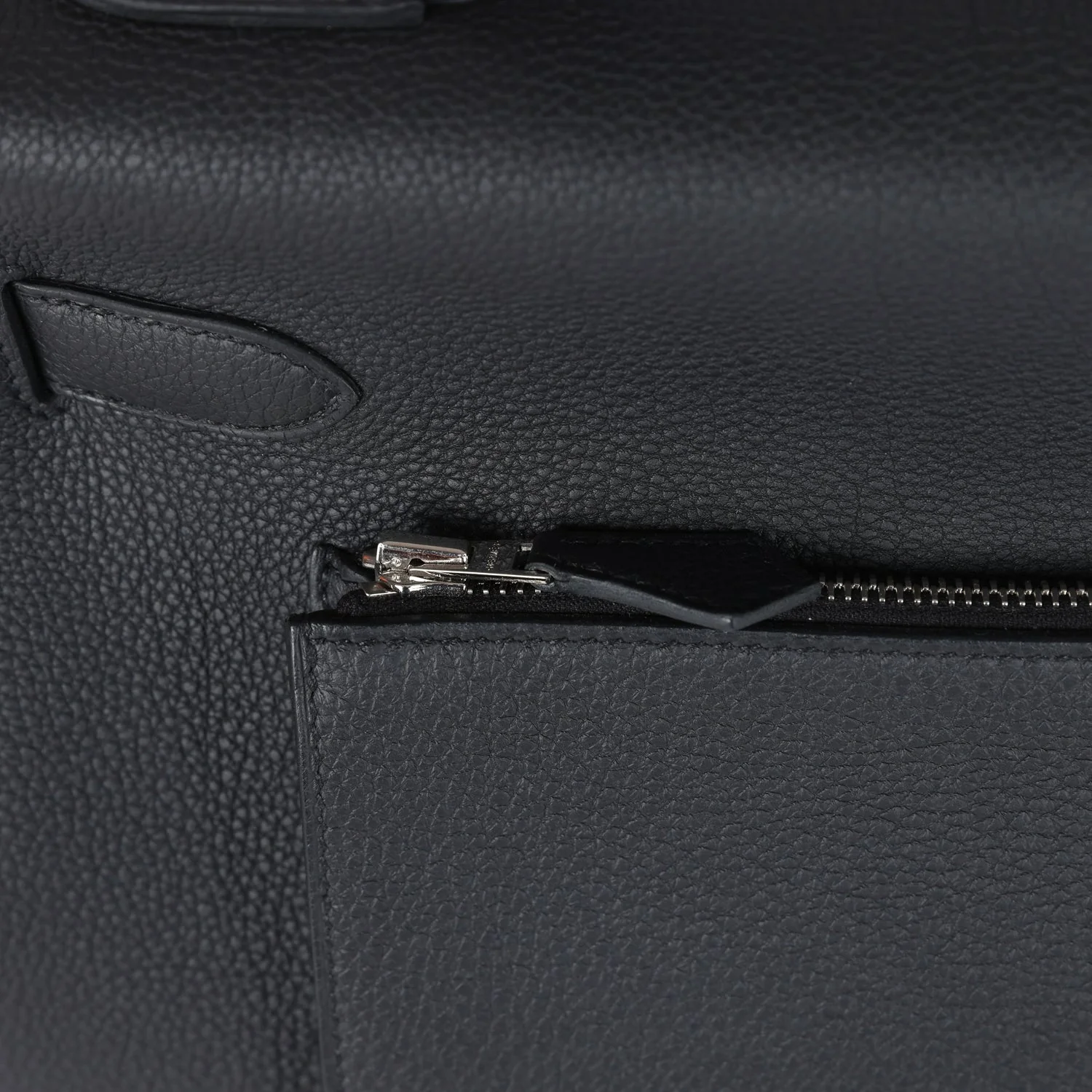 Replicate Hermes Kelly 42 Maxi Black Togo Palladium Hardware(1:1 replica)