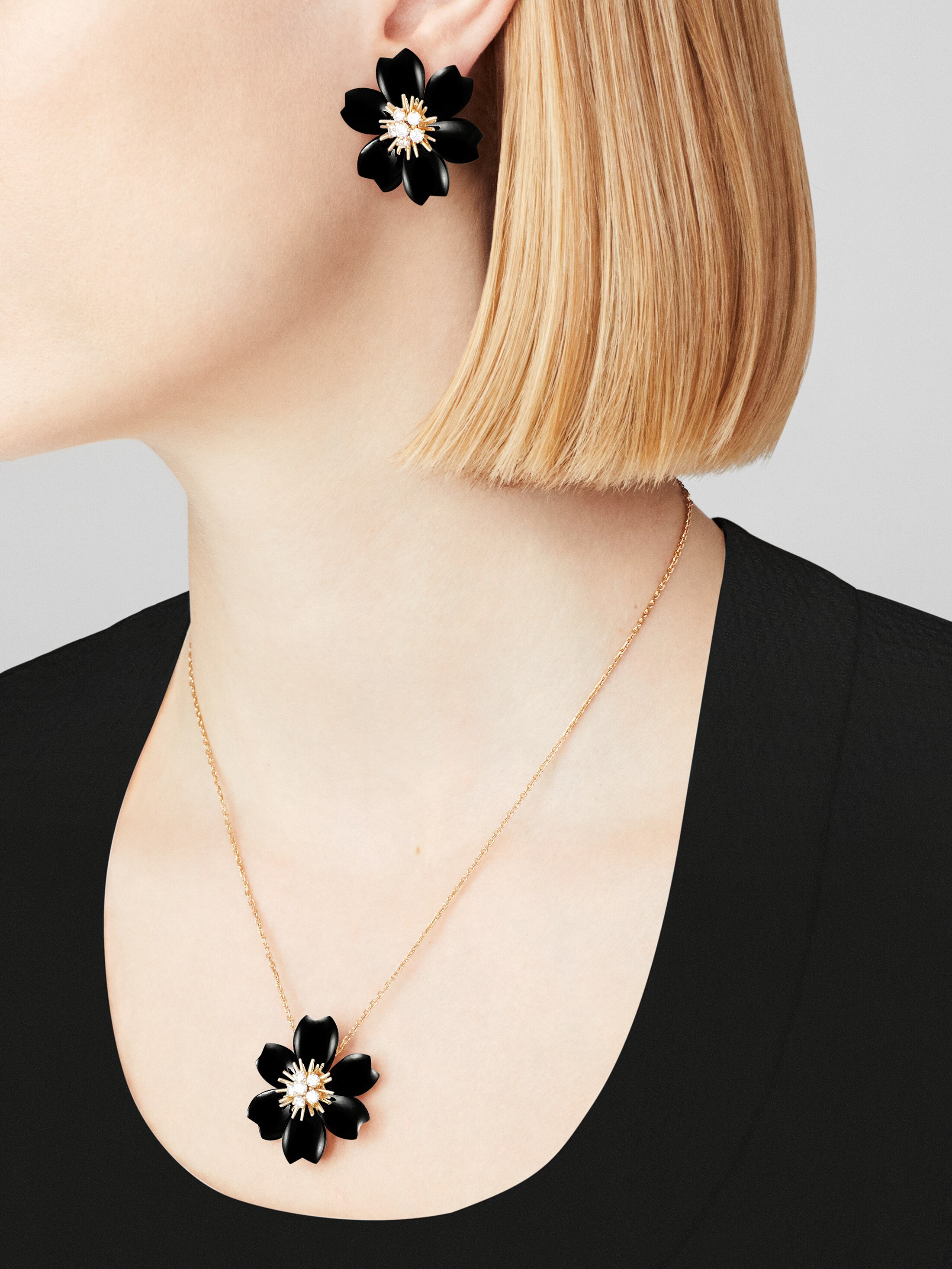 Replicate Rose de Noël earrings, small model(1:1 replica)