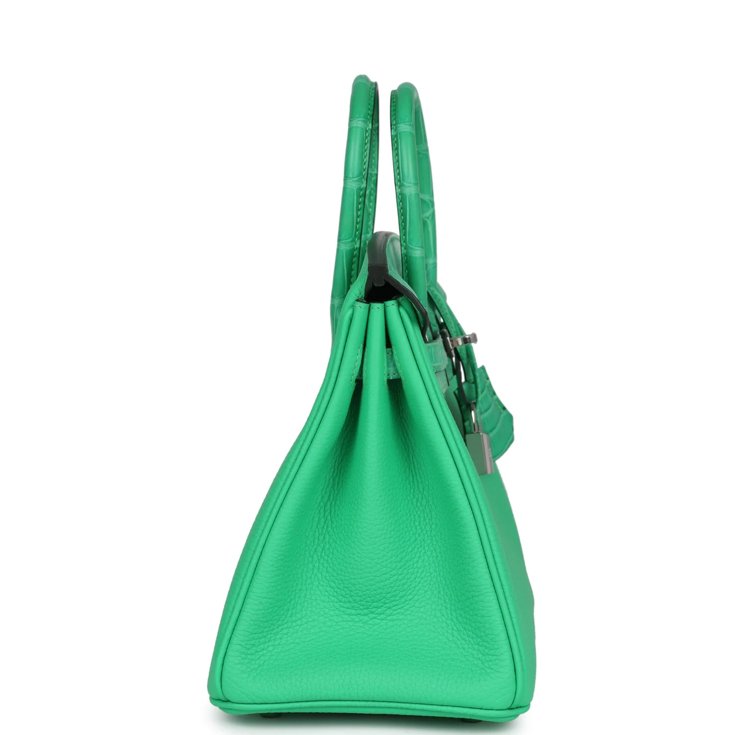 Replicate Hermes Birkin 25 Vert Comics Togo and Matte Alligator Touch Palladium Hardware(1:1 replica)