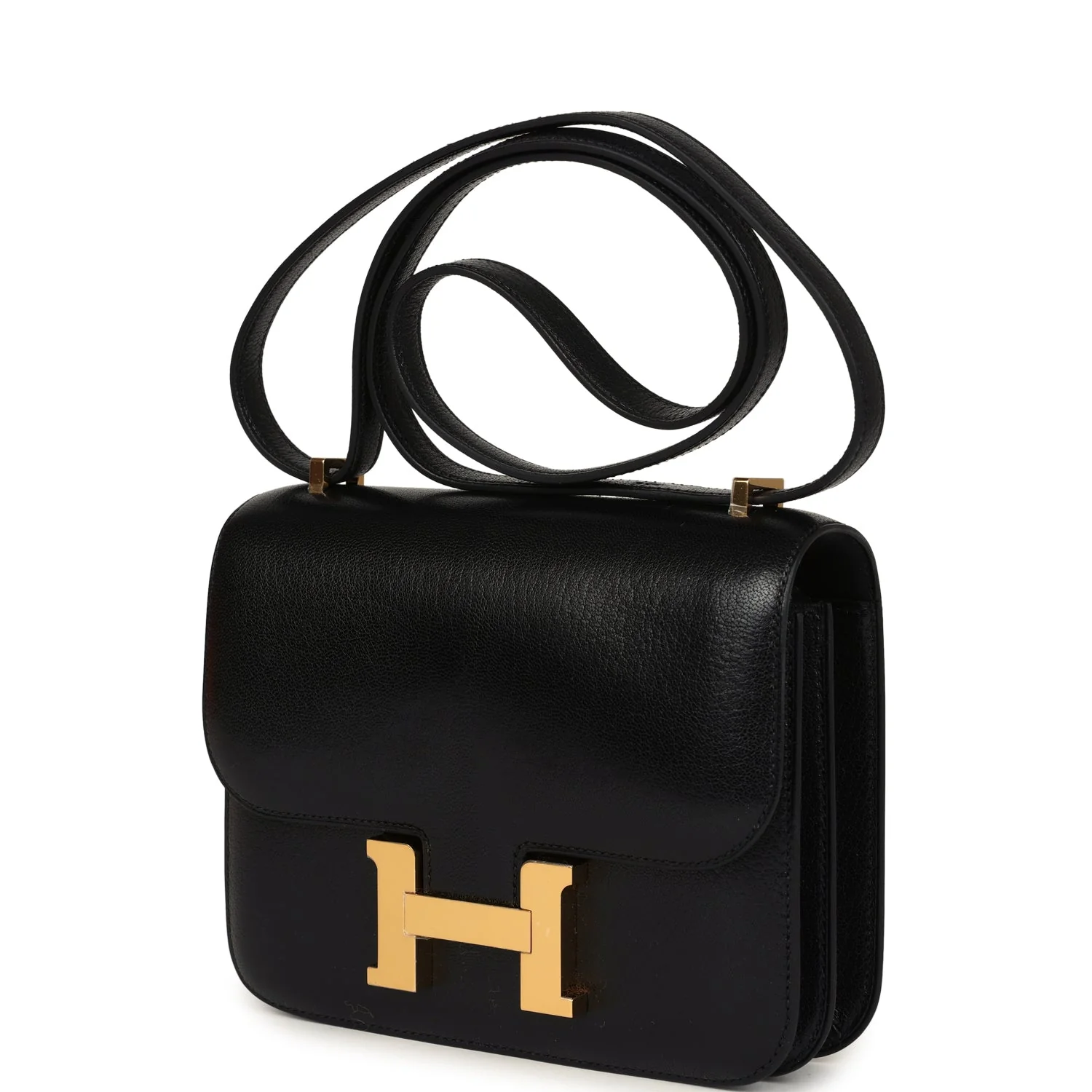 Replicate Hermes Constance 18 Black Chevre Chamkila Gold Hardware(1:1 replica)