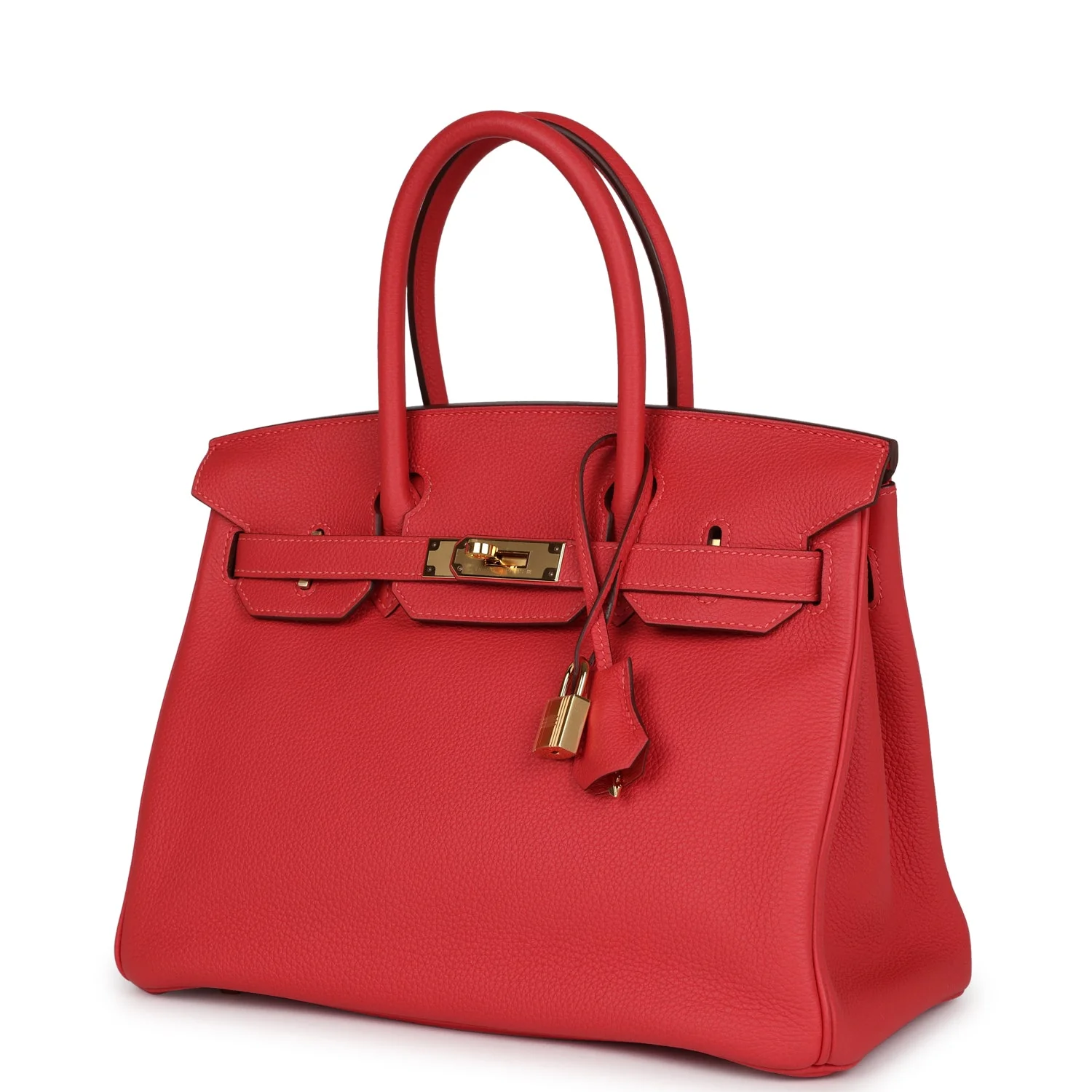 Replicate Hermes Birkin 30 Rouge Pivoine Togo Gold Hardware(1:1 replica)