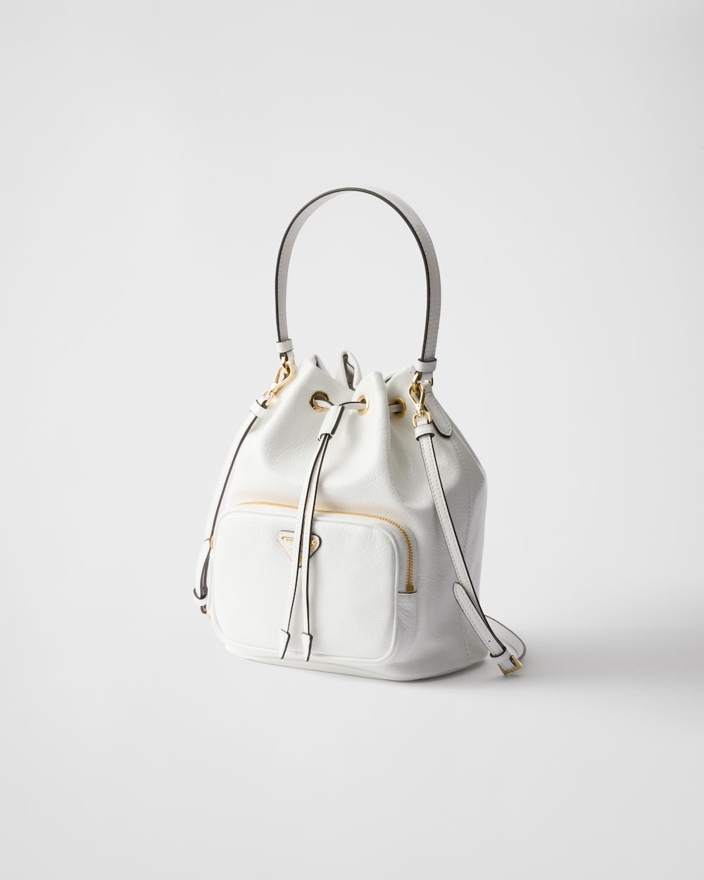 Replicate Prada Duet Naplak Patent Leather Bucket Bag(1:1 replica)