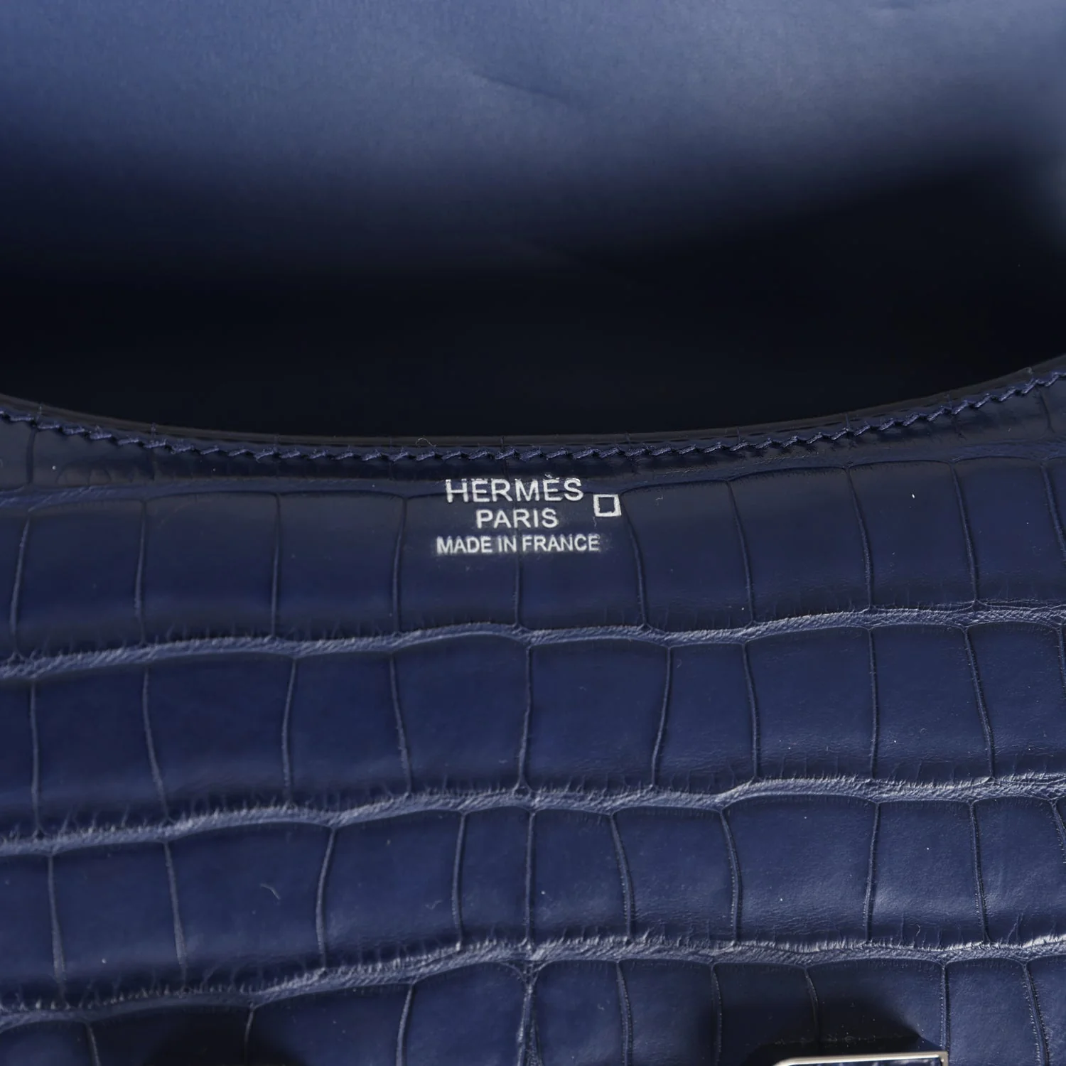 Replicate Hermes Constance 1-24 Bleu Saphir Matte Alligator Marquette Palladium Hardware(1:1 replica)