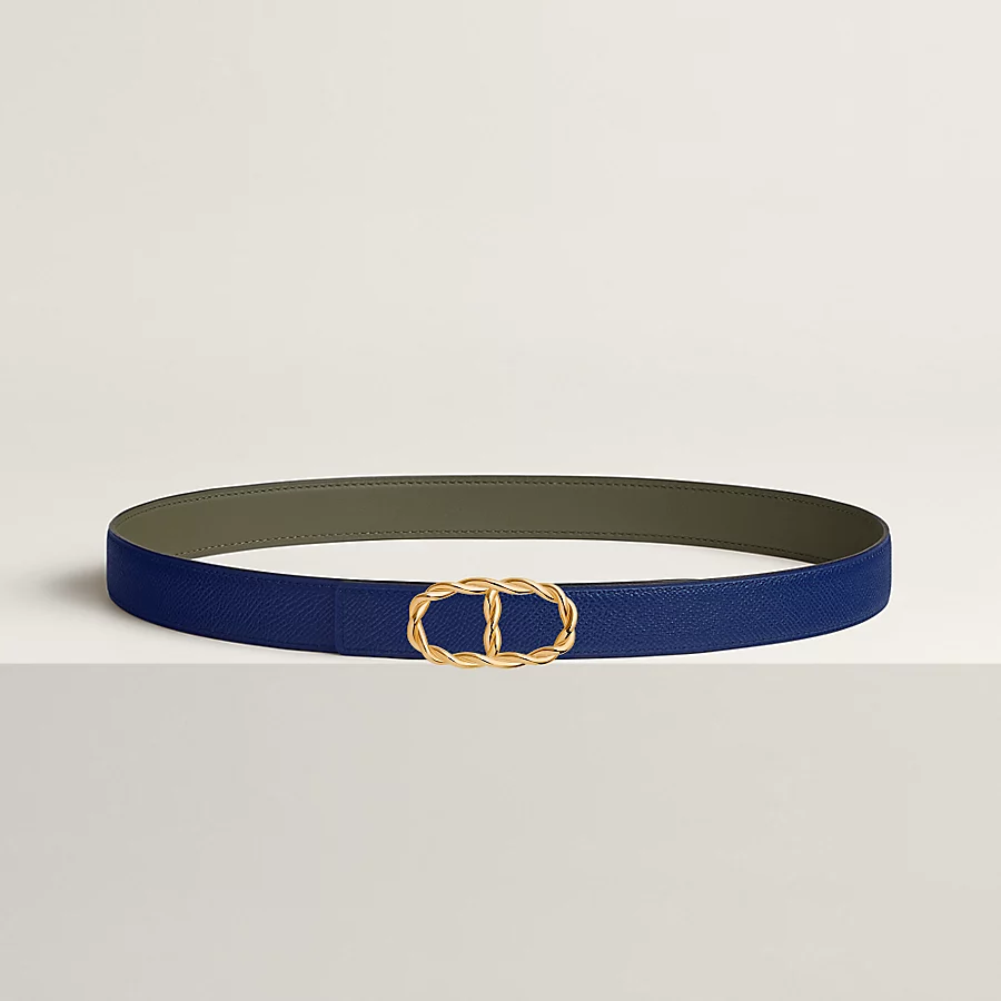 Replicate Maillon Torsade belt buckle   Reversible leather strap 24 mm(1:1 replica)