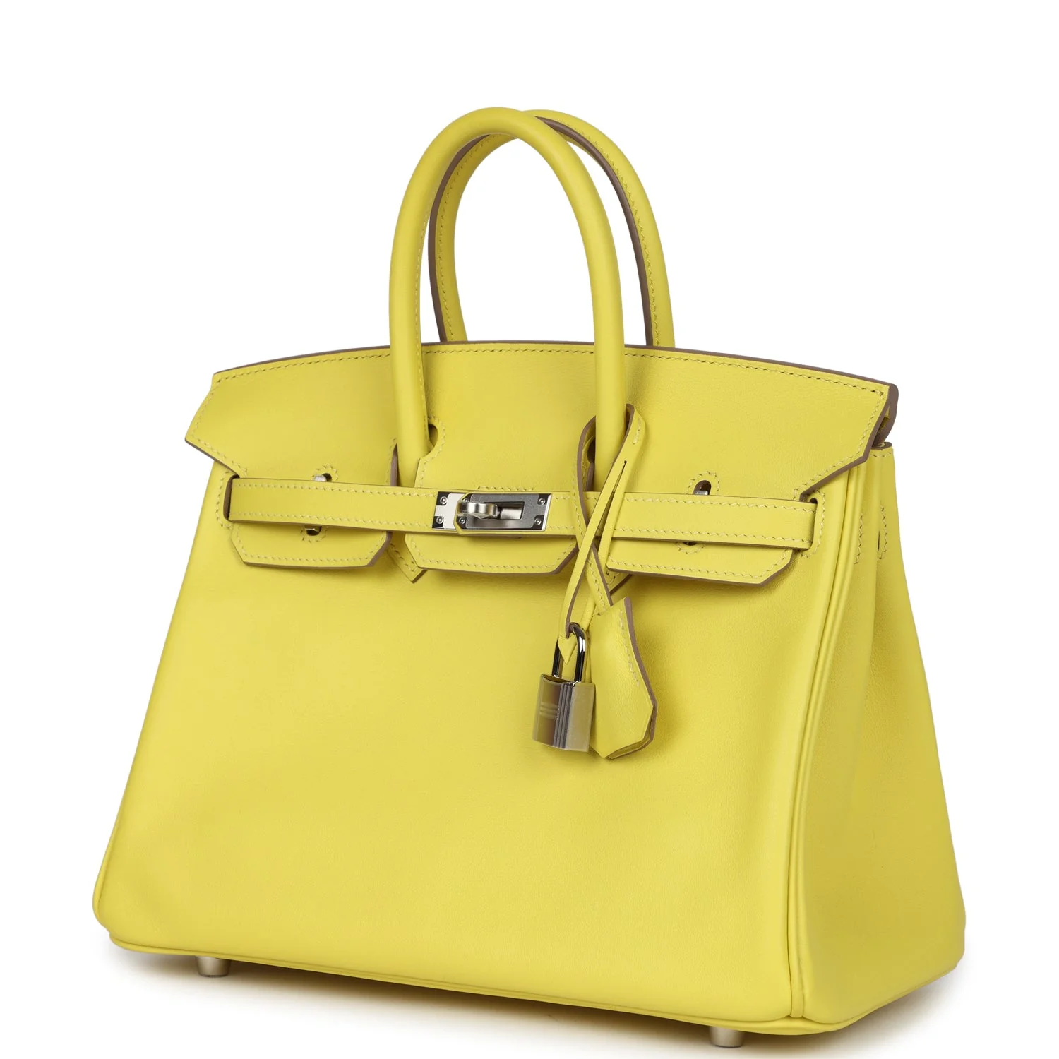 Replicate Hermes Birkin 25 Lime Swift Palladium Hardware(1:1 replica)