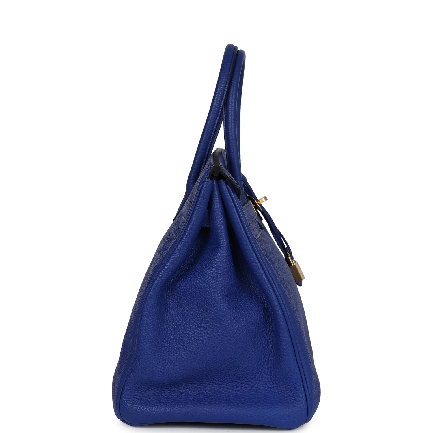 Replicate Hermes Birkin 35 Bleu Electric Togo Gold Hardware(1:1 replica)