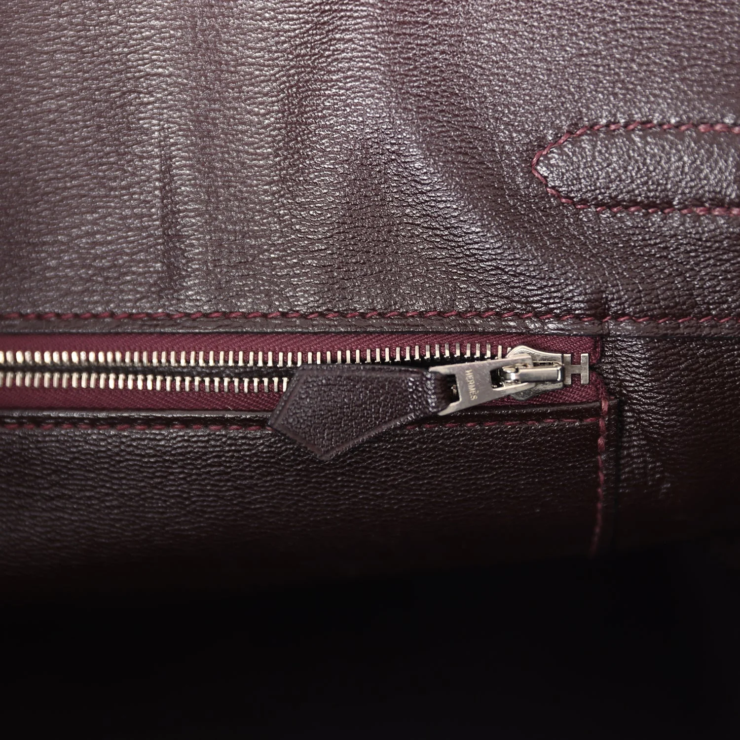 Replicate Hermes Birkin 35 Bordeaux Shiny Porosus Crocodile Palladium Hardware(1:1 replica)