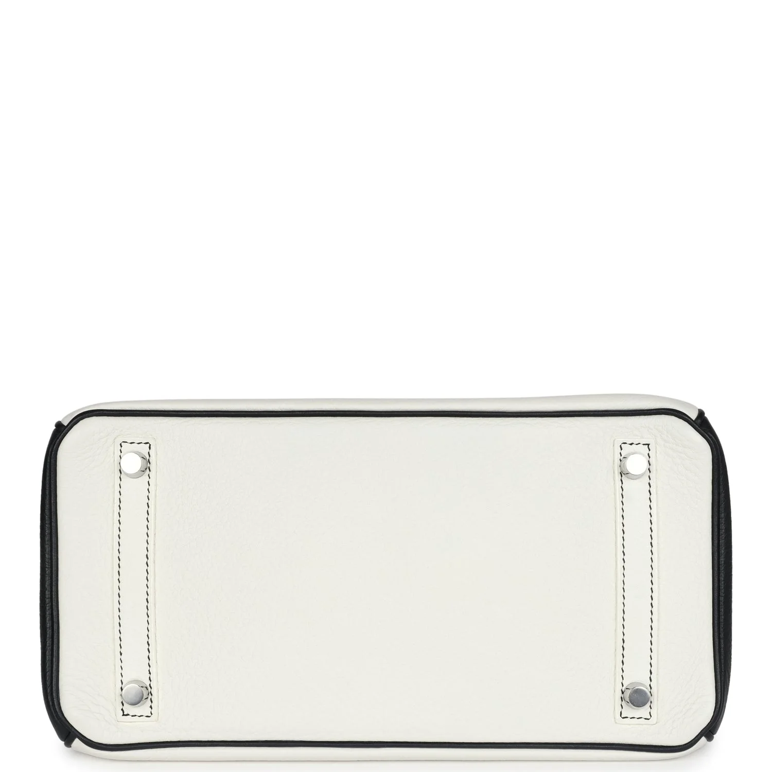 Replicate Hermes Special Order (HSS) Birkin 30 White and Black Clemence Palladium Hardware(1:1 replica)