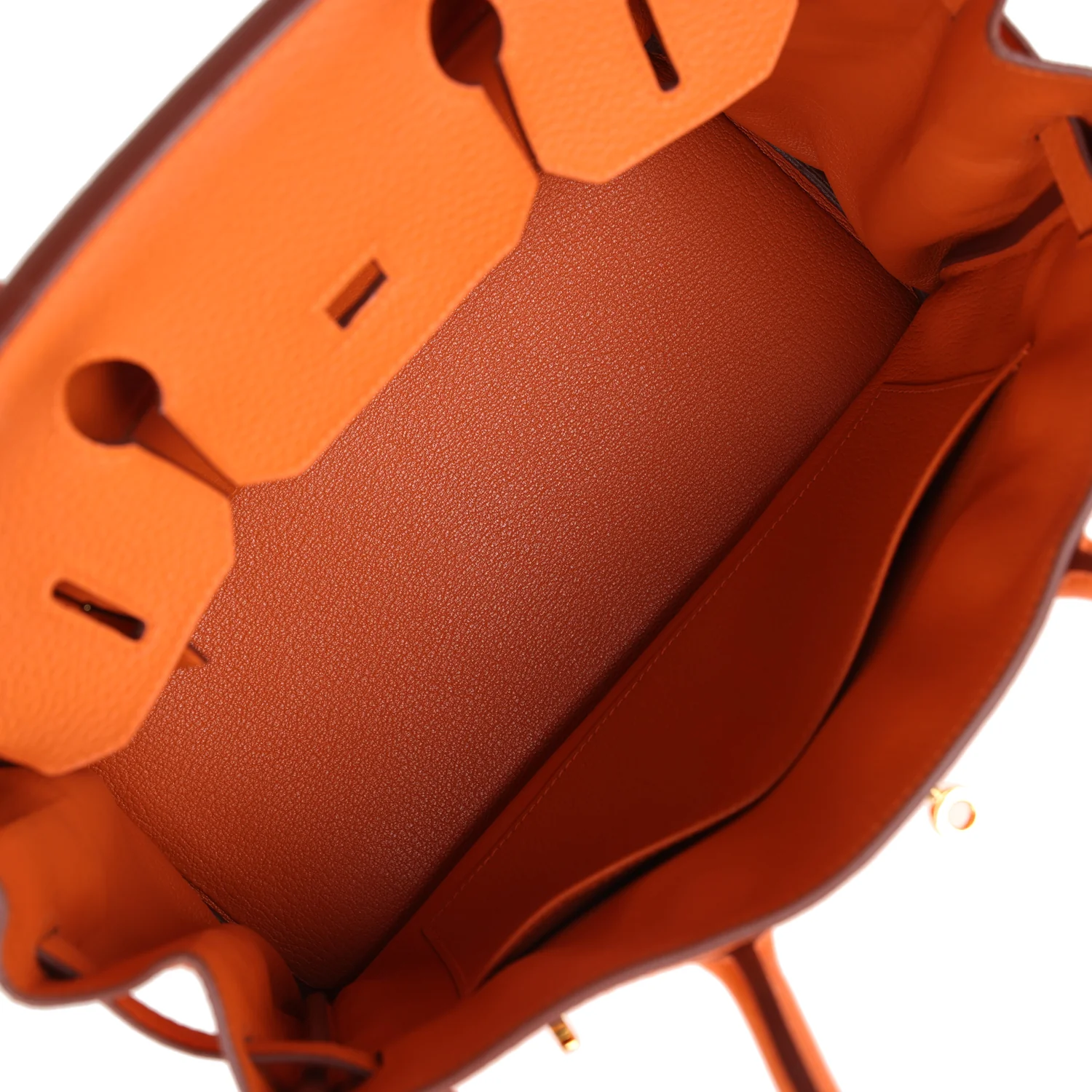 Replicate Hermes Birkin 30 Orange Togo Gold Hardware(1:1 replica)