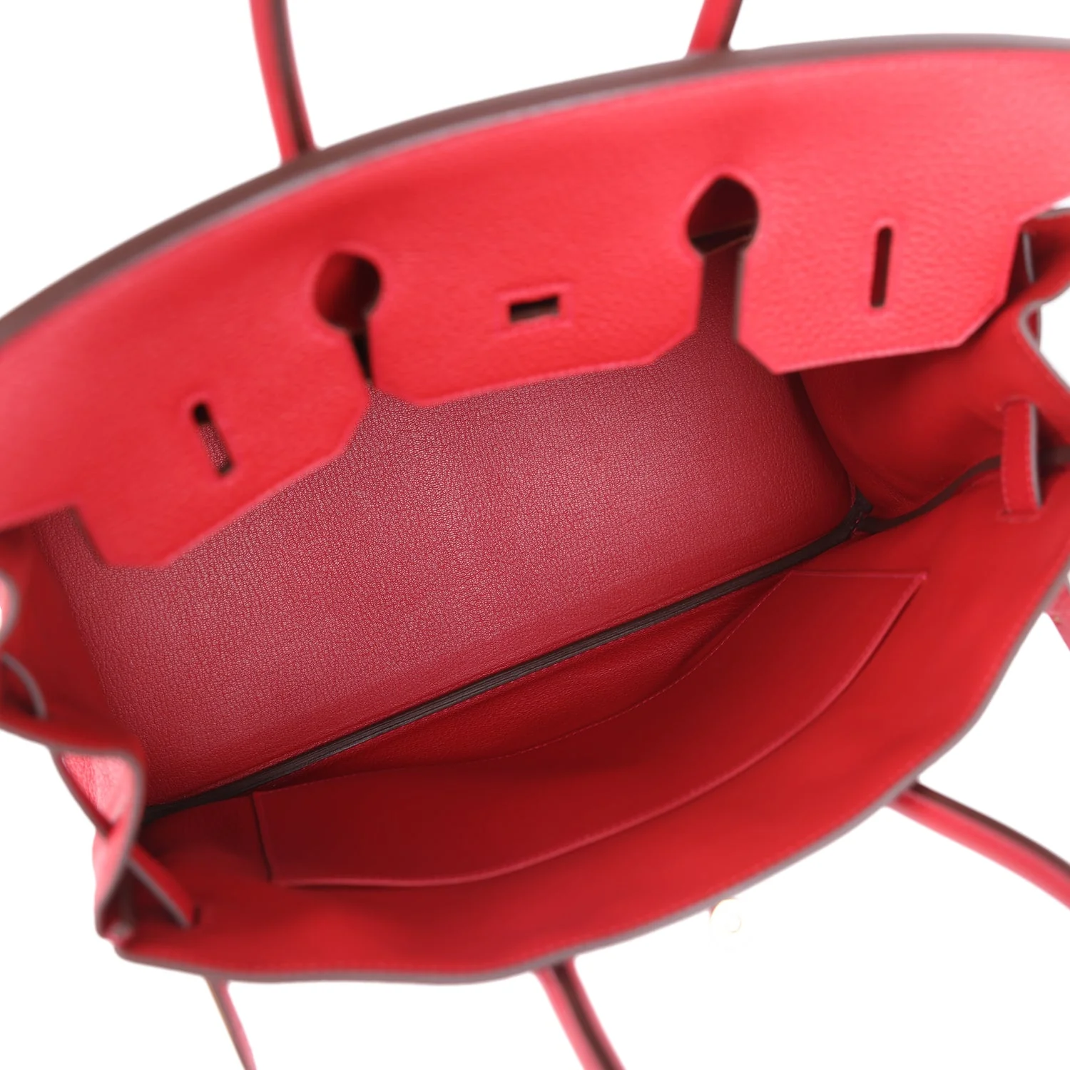 Replicate Hermes Birkin 35 Rouge Casaque Togo Gold Hardware(1:1 replica)