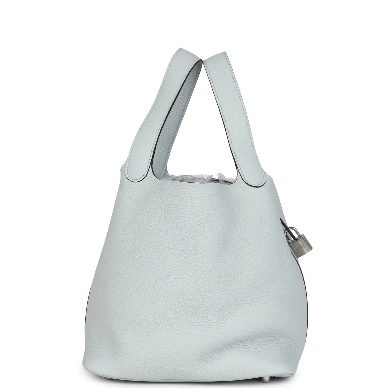 Replicate Hermes Picotin Lock 22 Bleu Pale Clemence Palladium Hardware(1:1 replica)