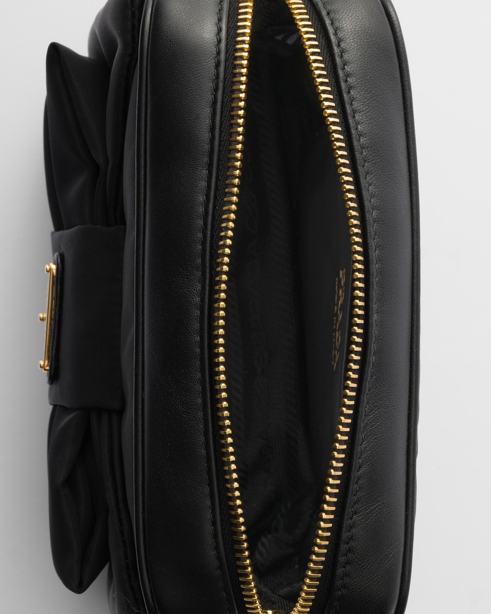 Replicate Re-Nylon and Nappa Leather Mini Shoulder Bag With Bow(1:1 replica)