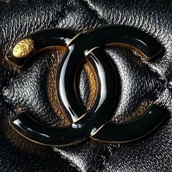 Replicate Chanel AP3941 Mini Vanity Case Lambskin Enamel   Gold-Tone Metal Black(1:1 replica)