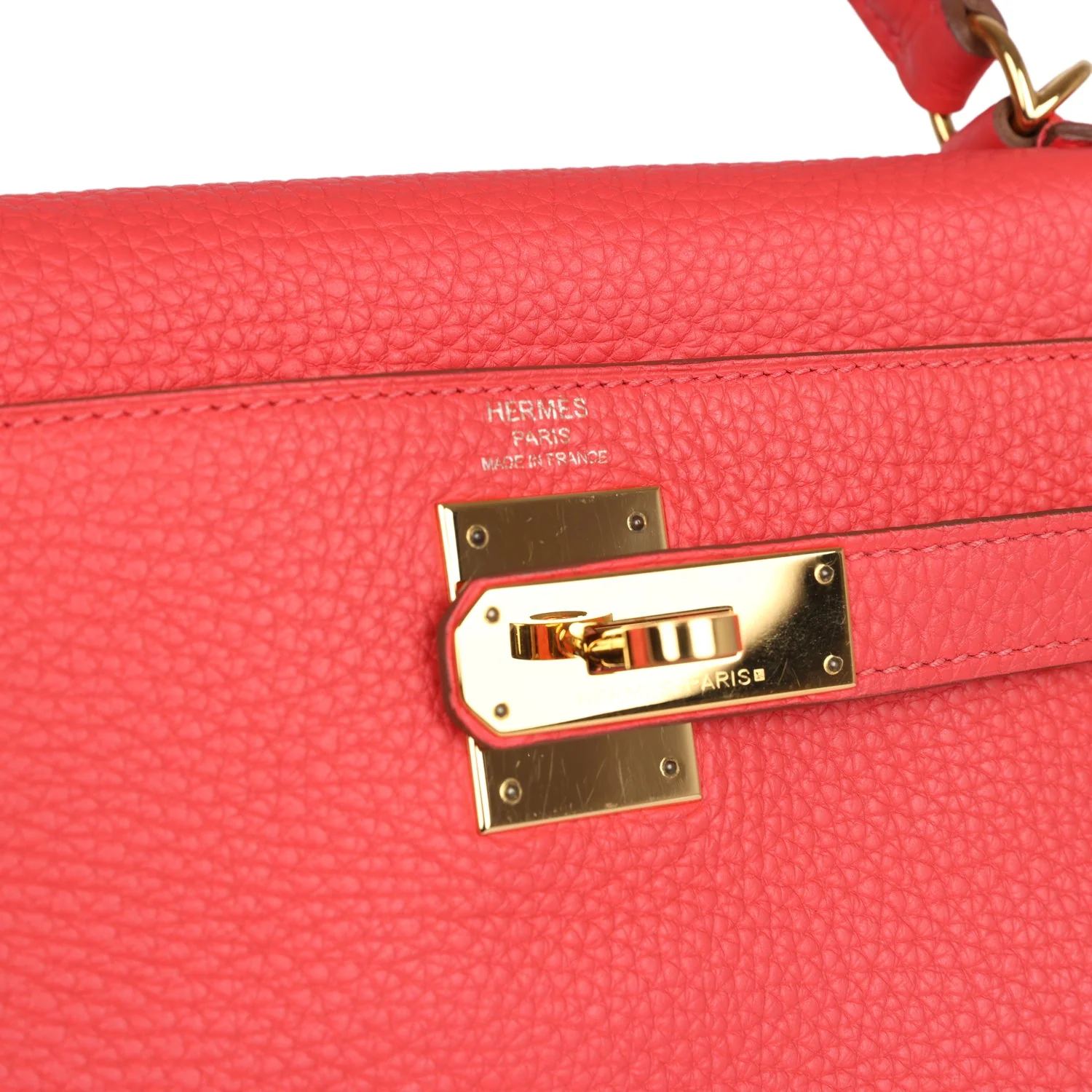 Replicate Hermes Kelly Retourne 28 Rose Jaipur Clemence Gold Hardware(1:1 replica)
