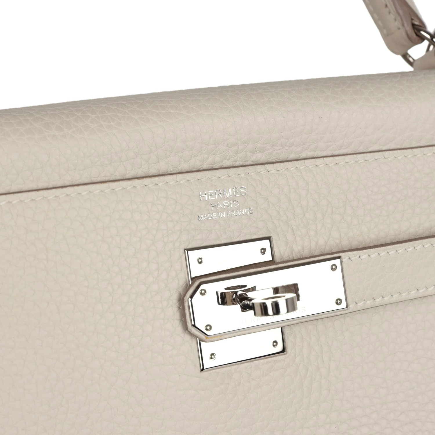 Replicate Hermes Kelly Retourne 32 Craie Togo Palladium Hardware(1:1 replica)