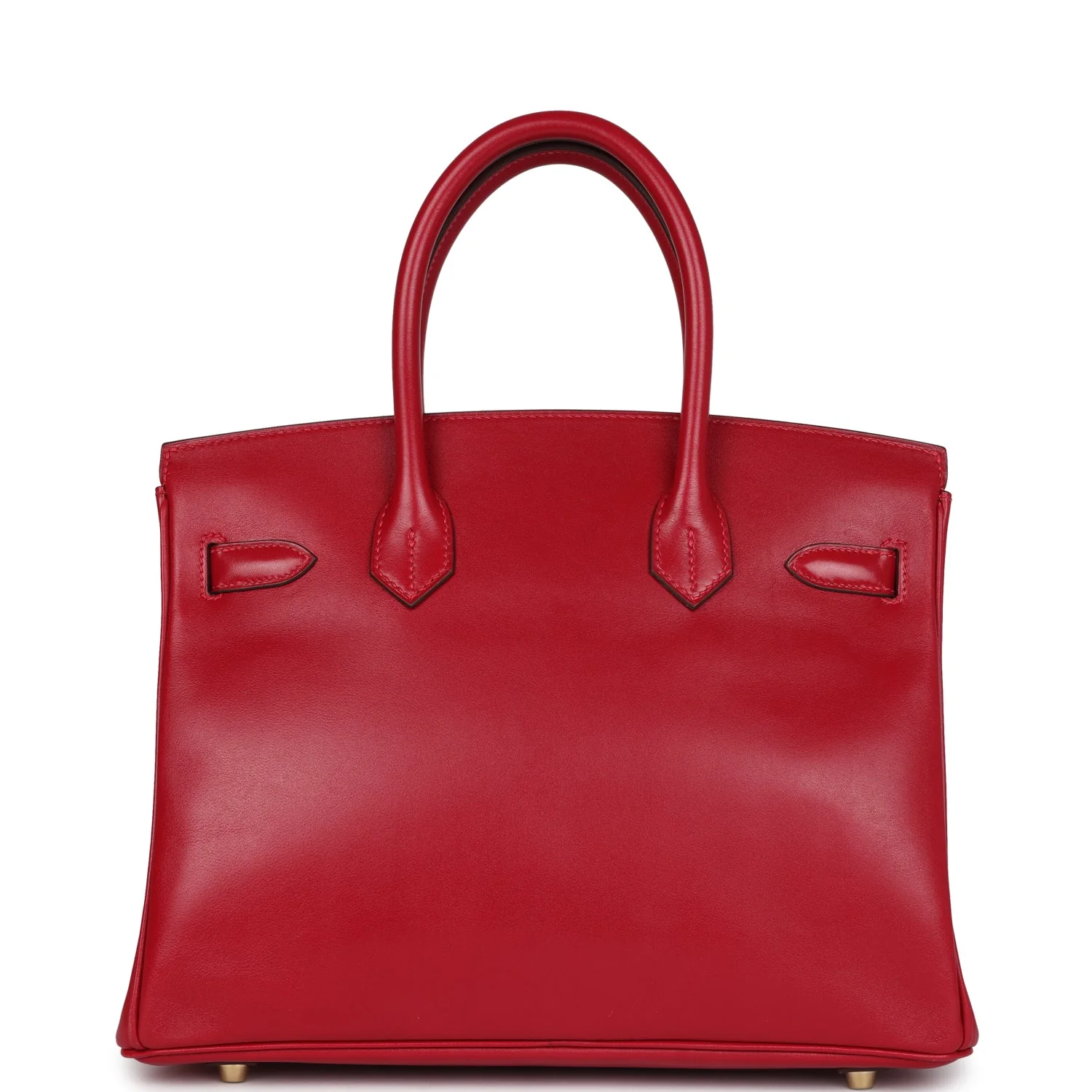 Replicate Hermes Birkin 30 Rouge Vif Tadelakt Gold Hardware(1:1 replica)