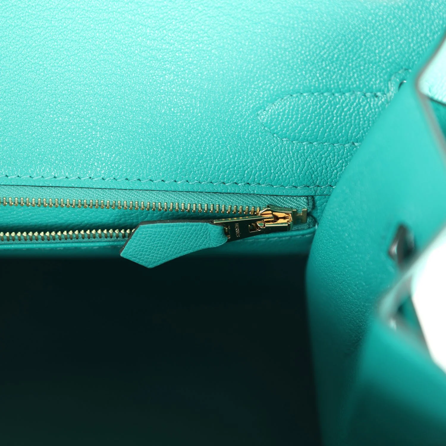 Replicate Hermes Birkin Sellier 30 Vert Verone Madame Gold Hardware(1:1 replica)