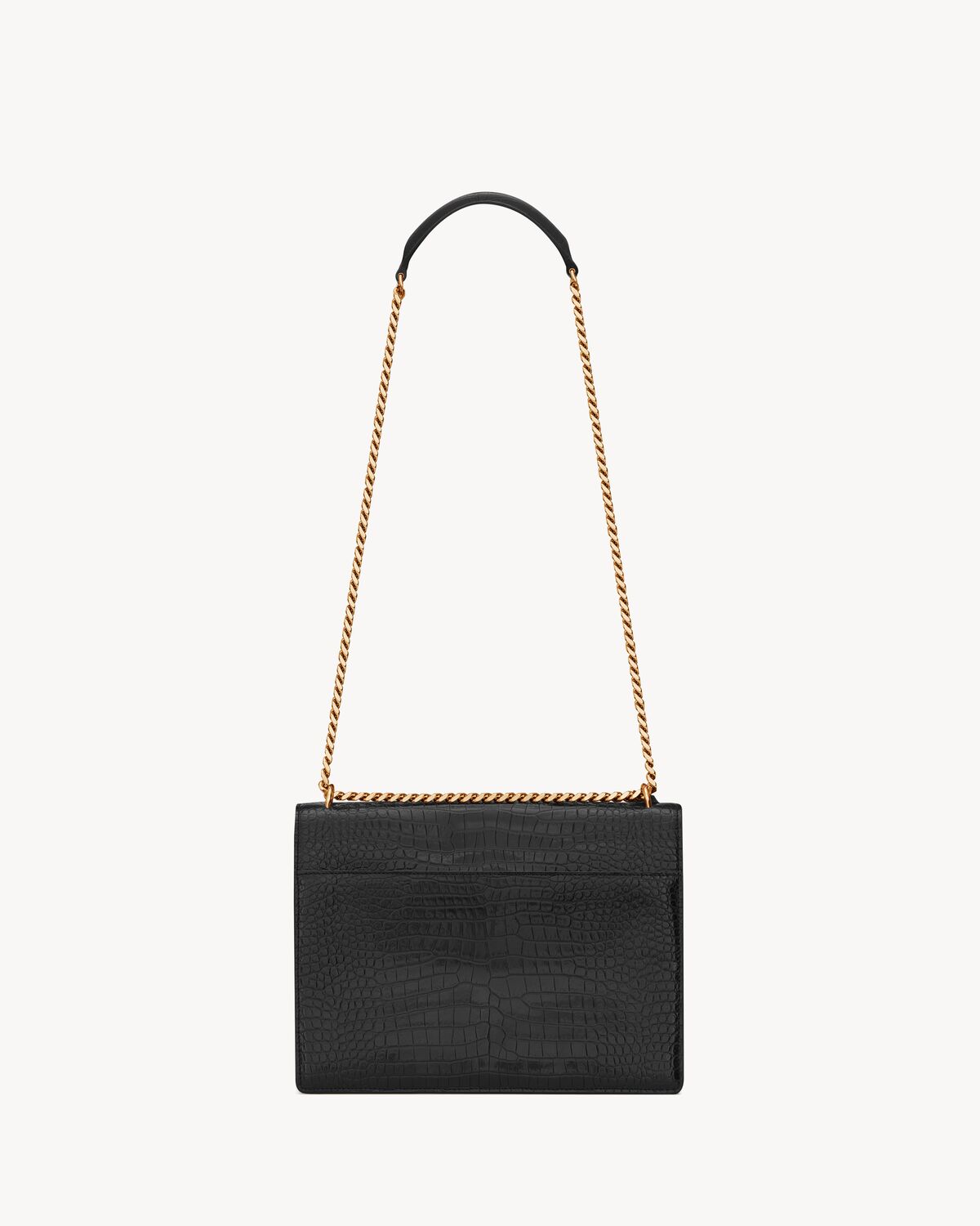 Replicate YSL Sunset Large in Crocodile-Embossed Leather(1:1 replica)