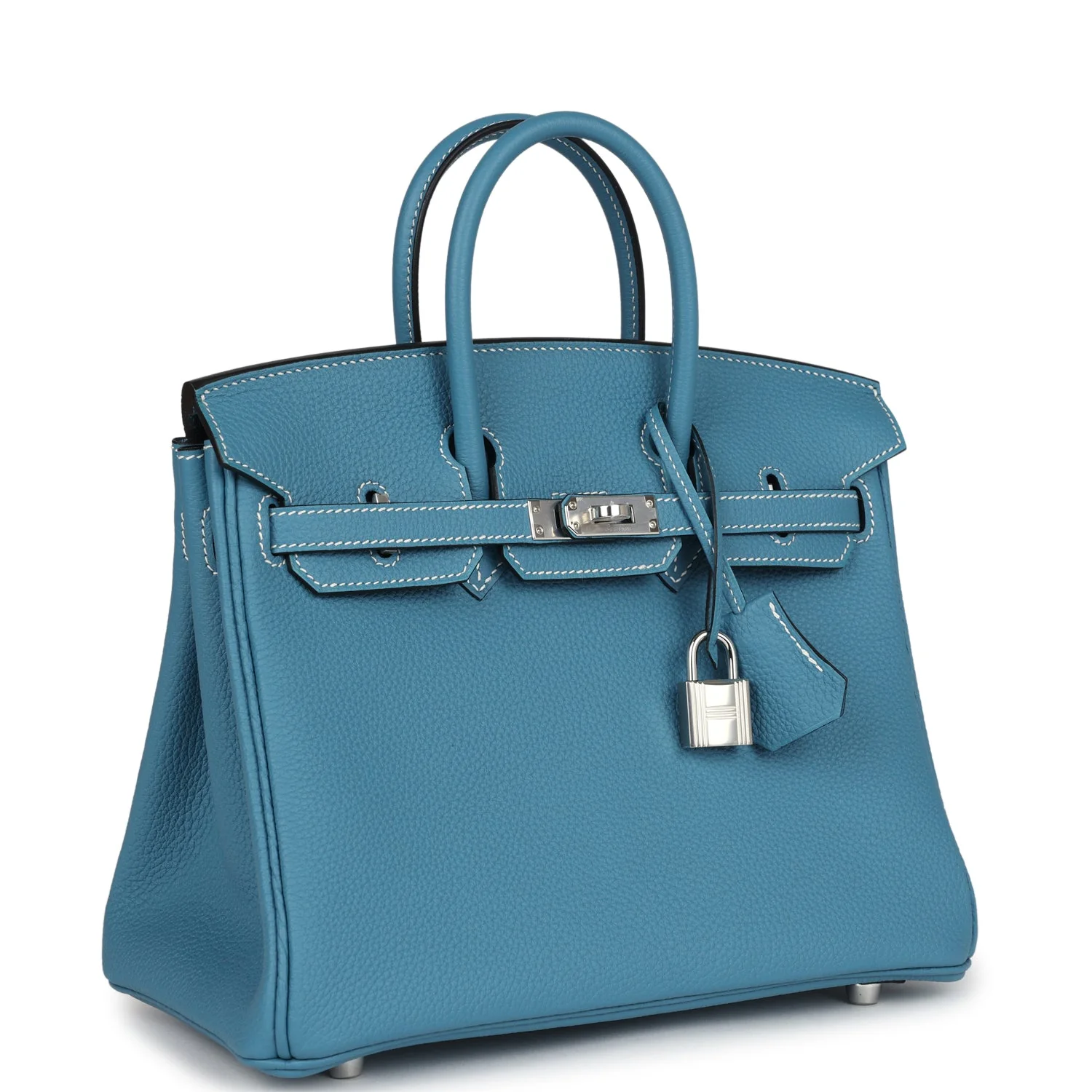 Replicate Hermes Birkin 25 Blue Jean Togo Palladium Hardware(1:1 replica)