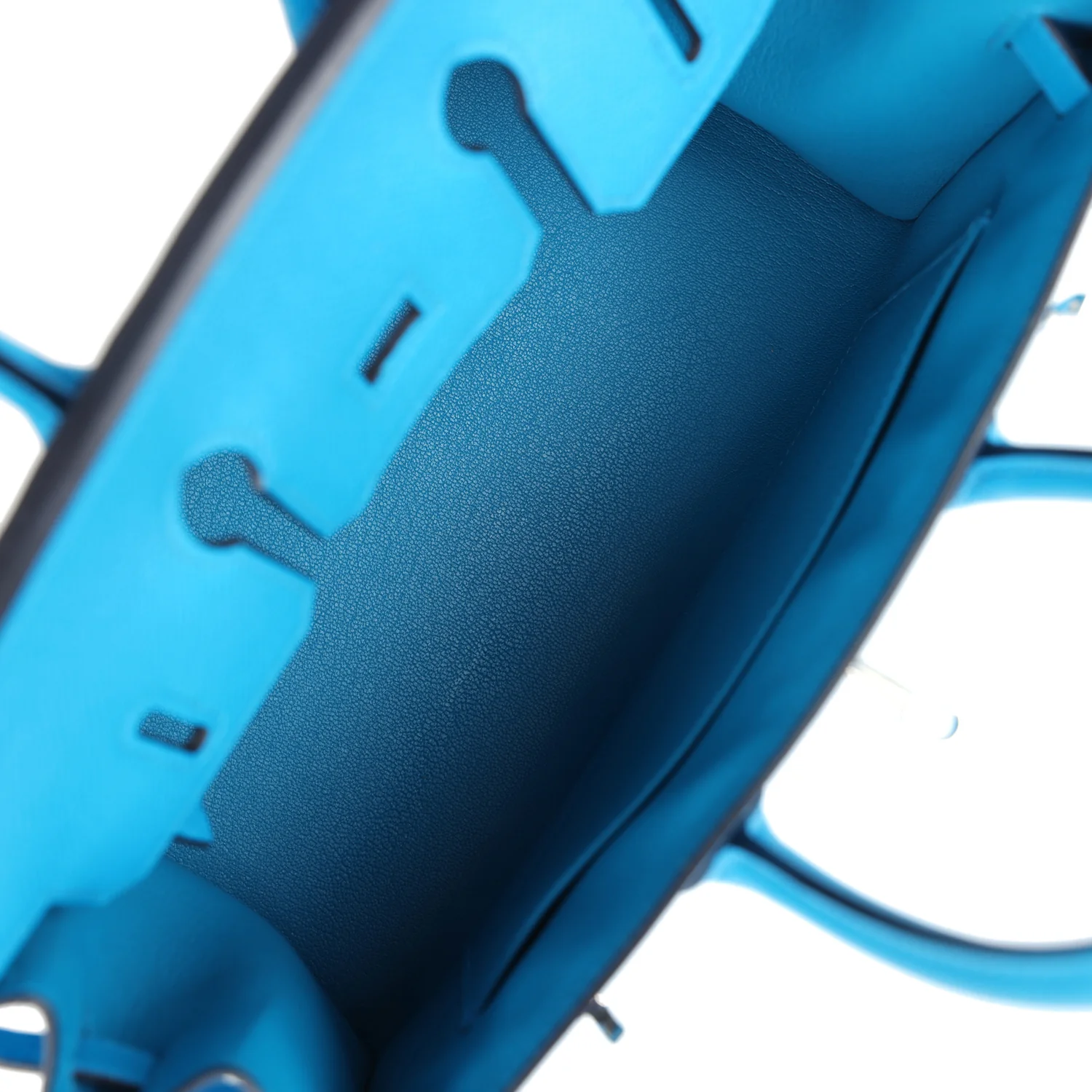 Replicate Hermes Birkin Sellier 25 Bleu Frida Epsom Palladium Hardware(1:1 replica)