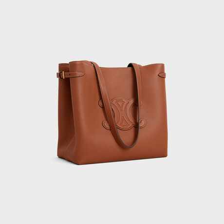 Replicate MEDIUM CABAS ANAÏS CUIR TRIOMPHE IN GRAINED CALFSKIN TAN(1:1 replica)