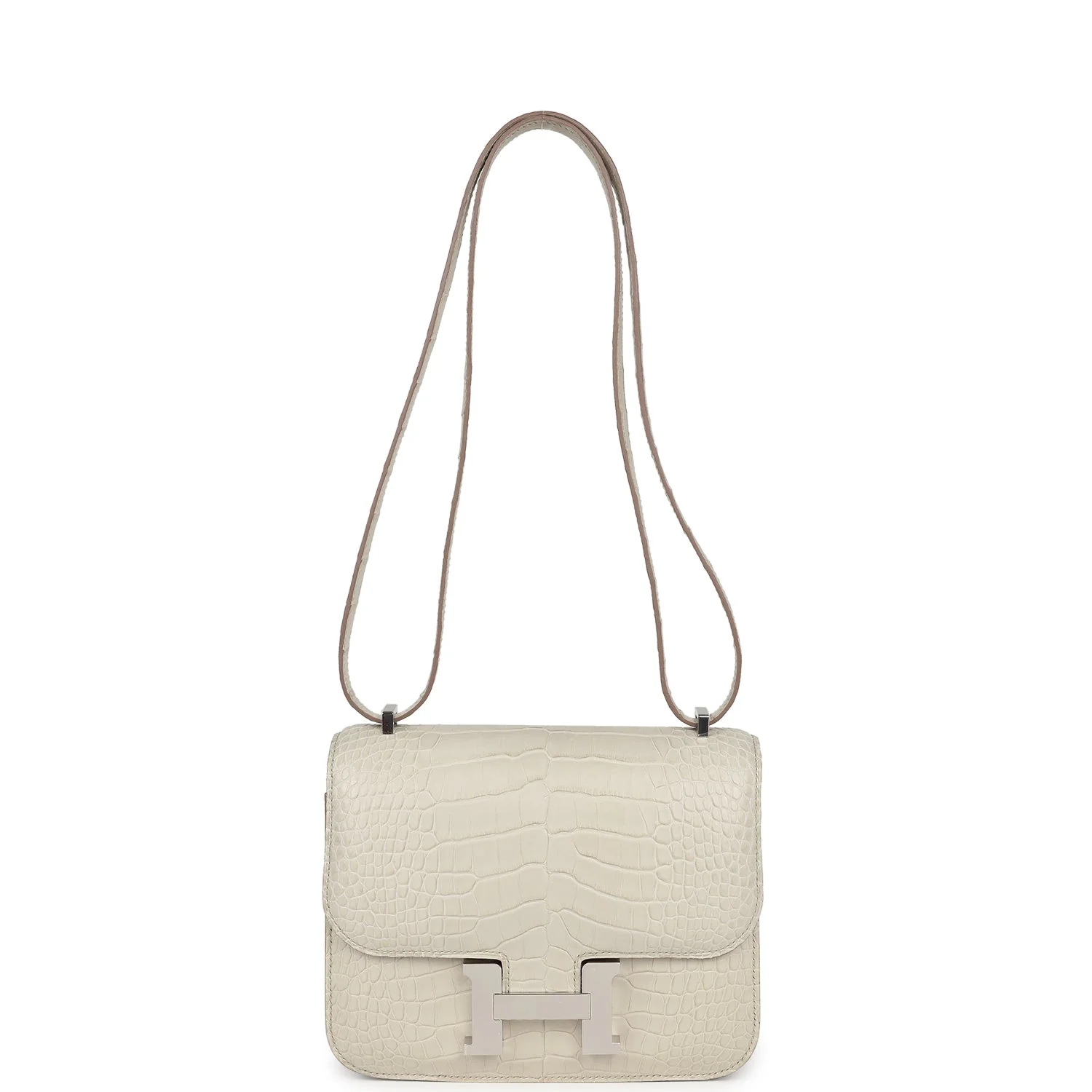 Replicate Hermes Constance 18 Beton Matte Alligator Palladium Hardware(1:1 replica)
