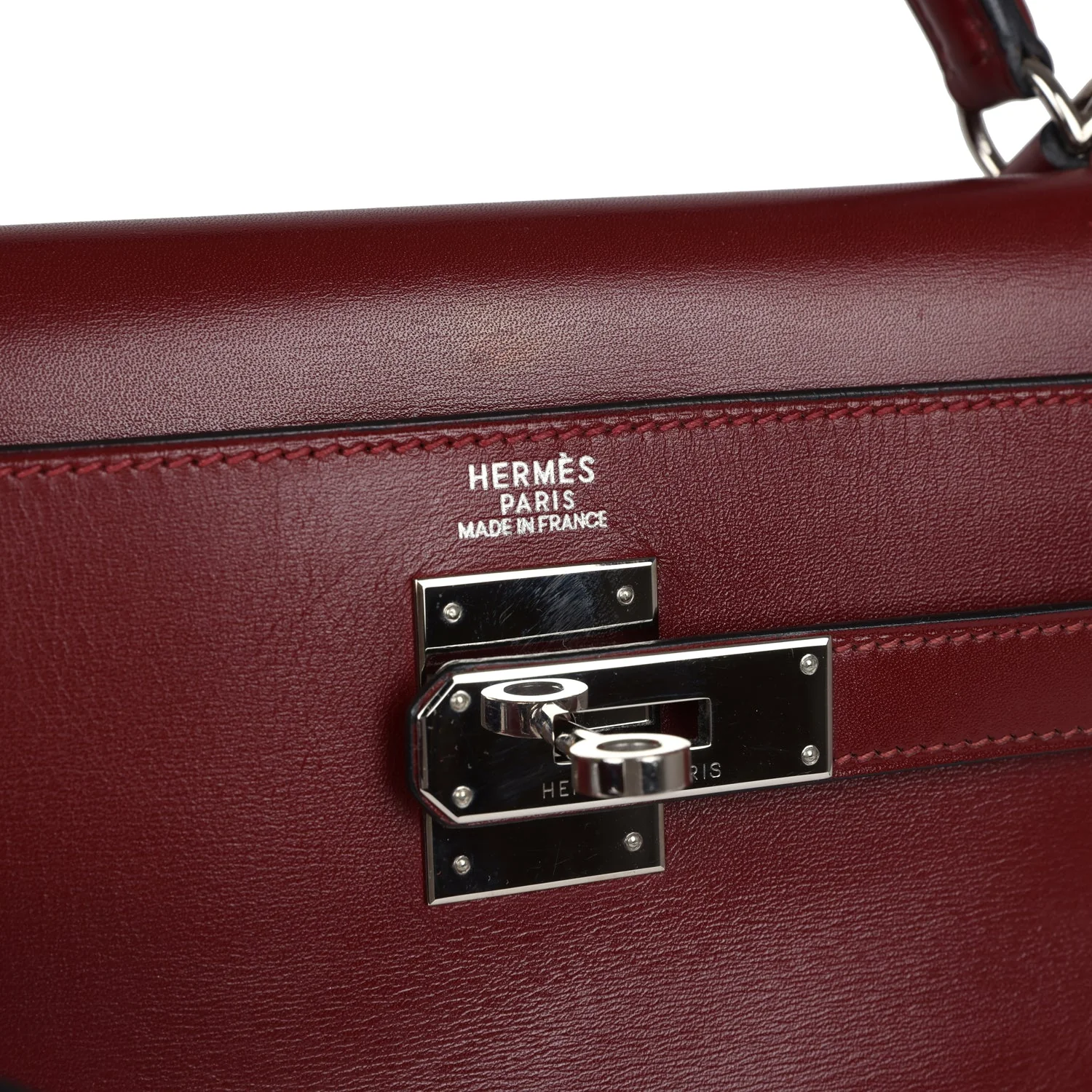Replicate Hermes Kelly Retourne 32 Rouge H Box Palladium Hardware(1:1 replica)