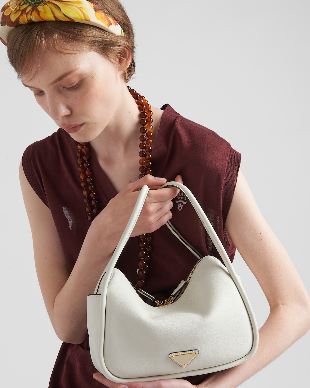 Replicate Prada Darling Leather Handbag(1:1 replica)