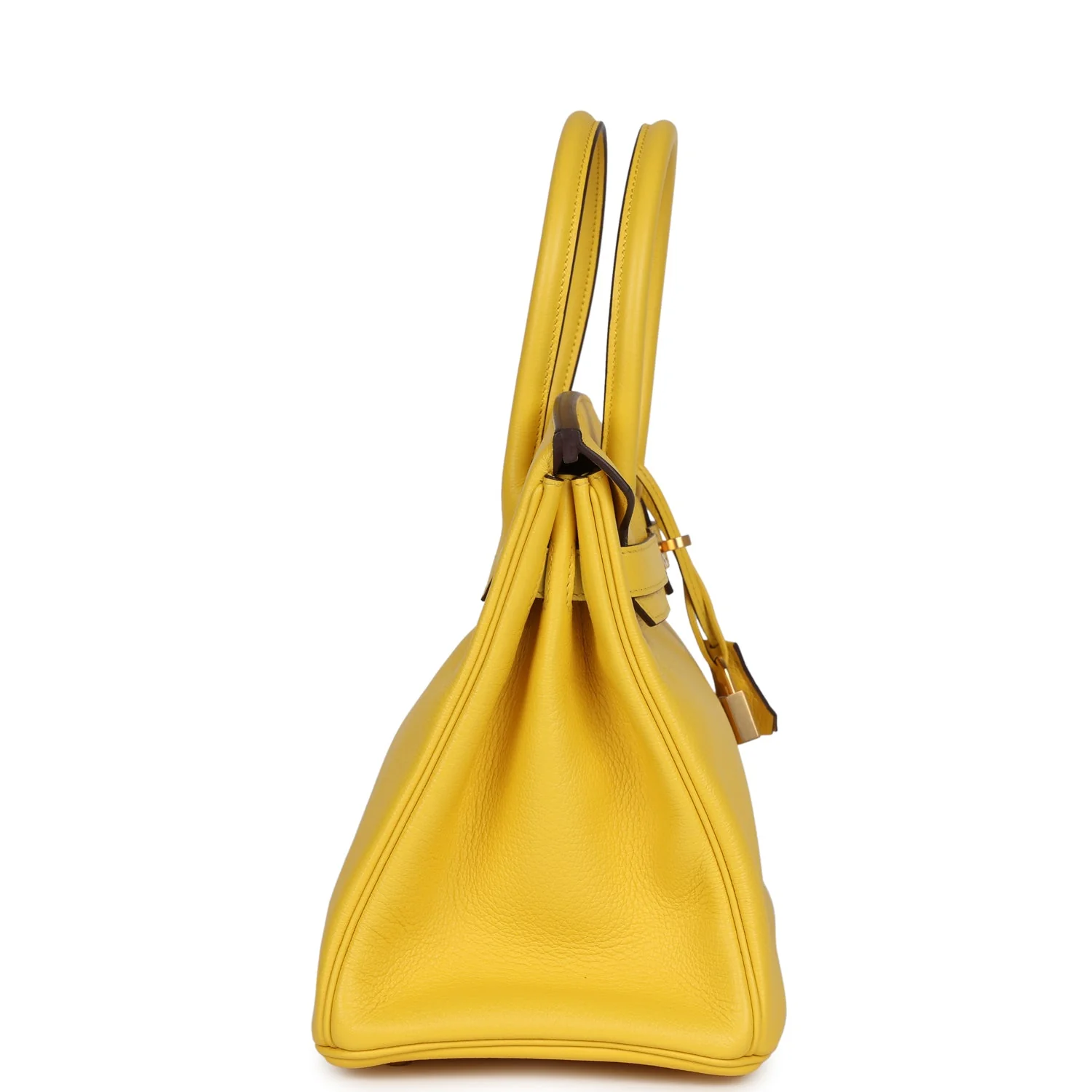 Replicate Hermes Birkin 30 Jaune de Naples Taurillon Novillo Rose Gold Hardware(1:1 replica)