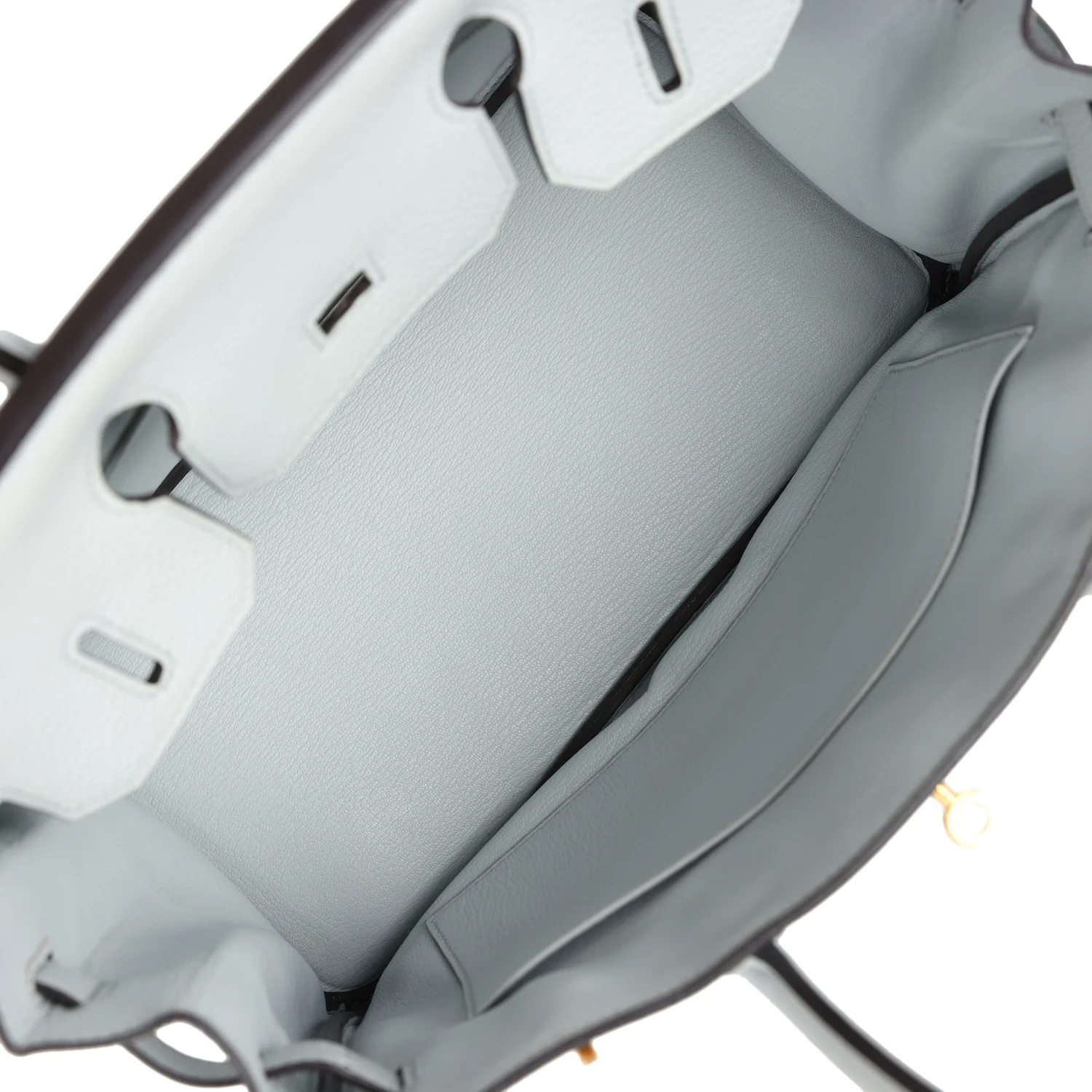 Replicate Hermes Birkin 30 Bleu Pale Clemence Gold Hardware(1:1 replica)