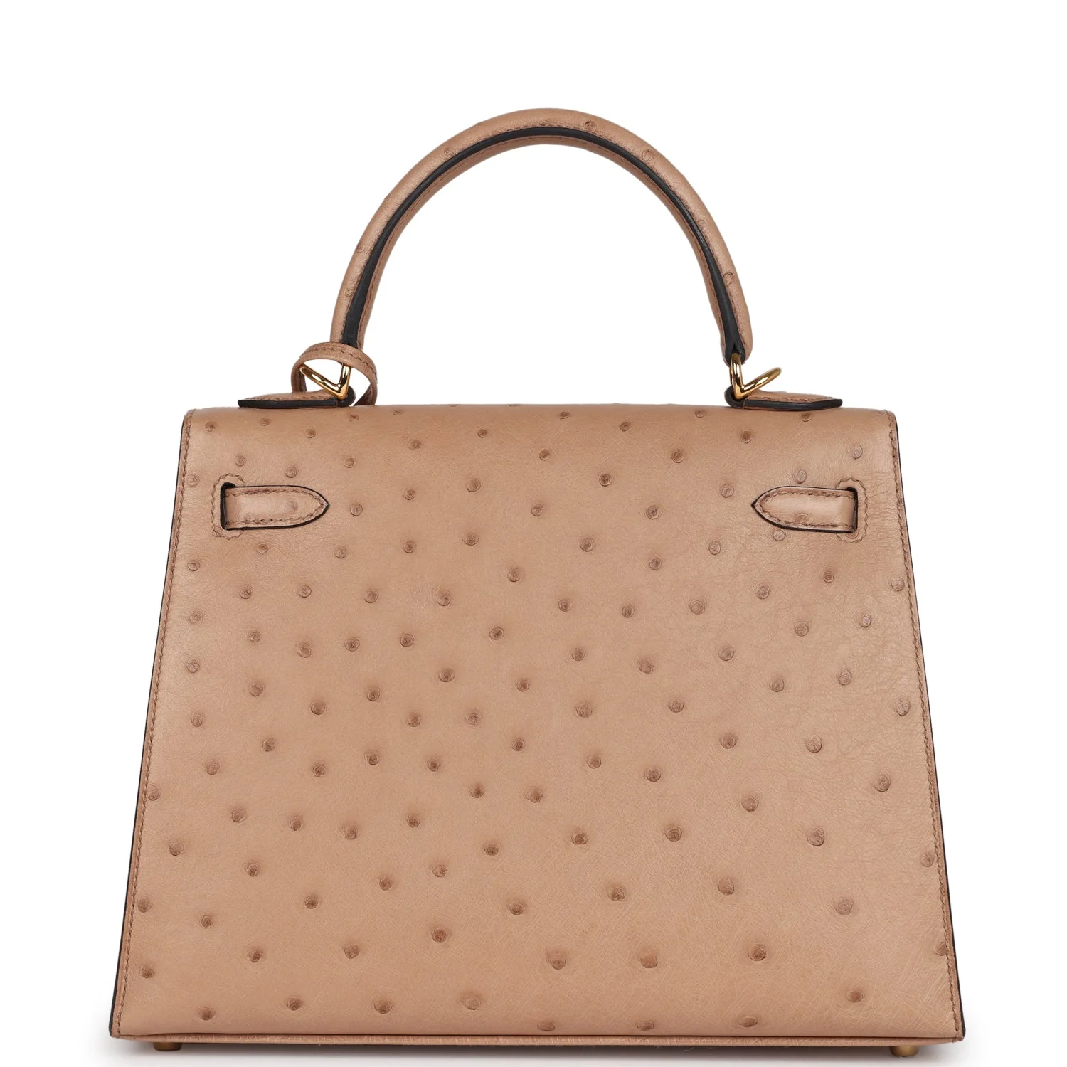 Replicate Hermes Kelly Sellier 25 Chai Ostrich Gold Hardware(1:1 replica)