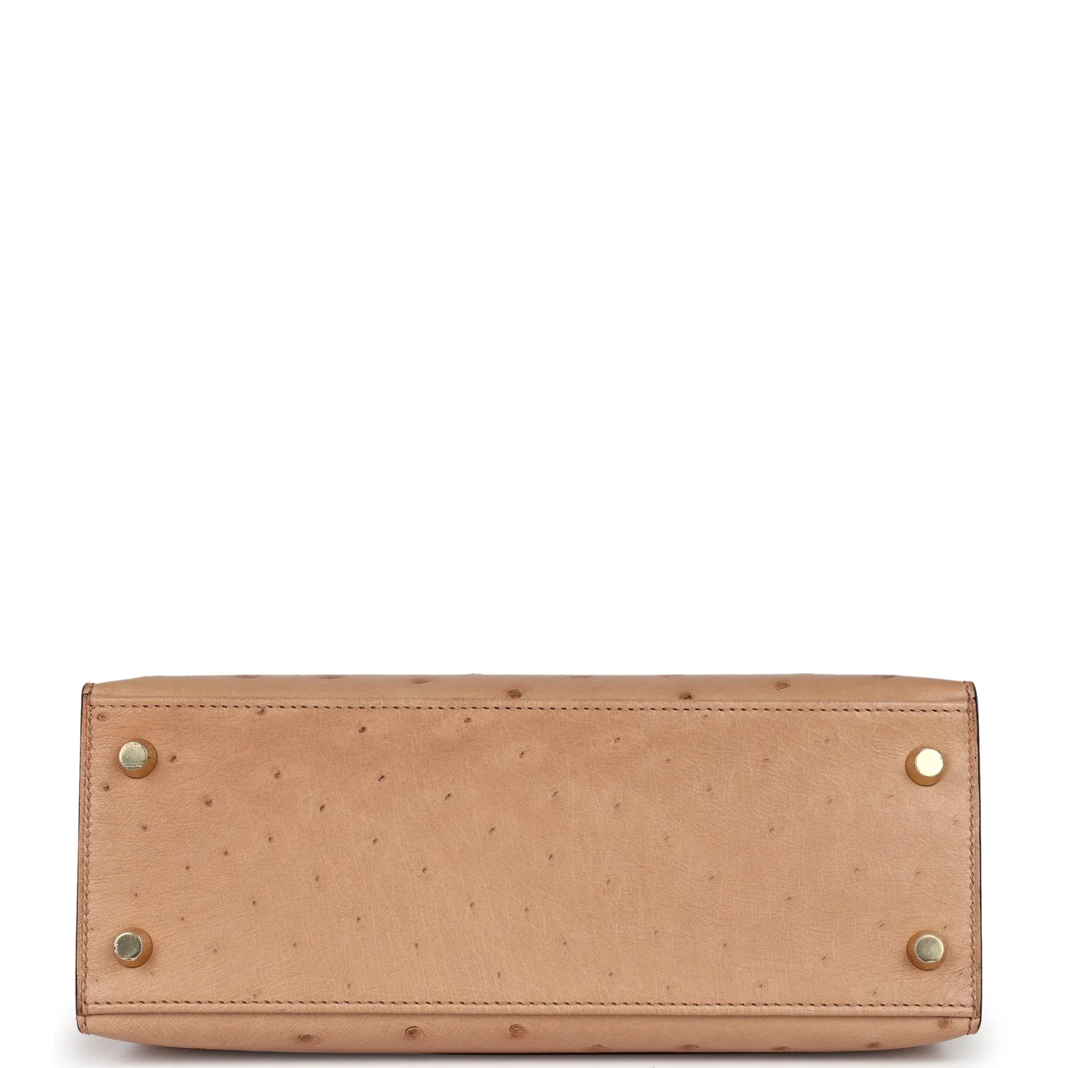 Replicate Hermes Kelly Sellier 25 Chai Ostrich Gold Hardware(1:1 replica)