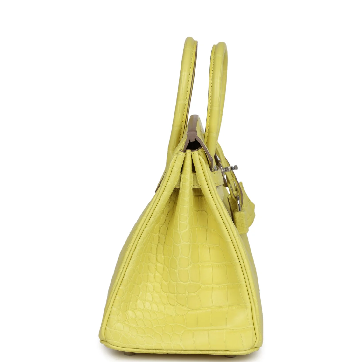 Replicate Hermes Birkin 25 Lime Matte Alligator Palladium Hardware(1:1 replica)