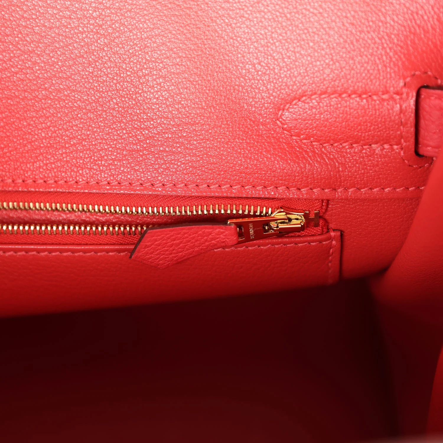 Replicate Hermes Birkin 30 Rouge Pivoine Togo Gold Hardware(1:1 replica)