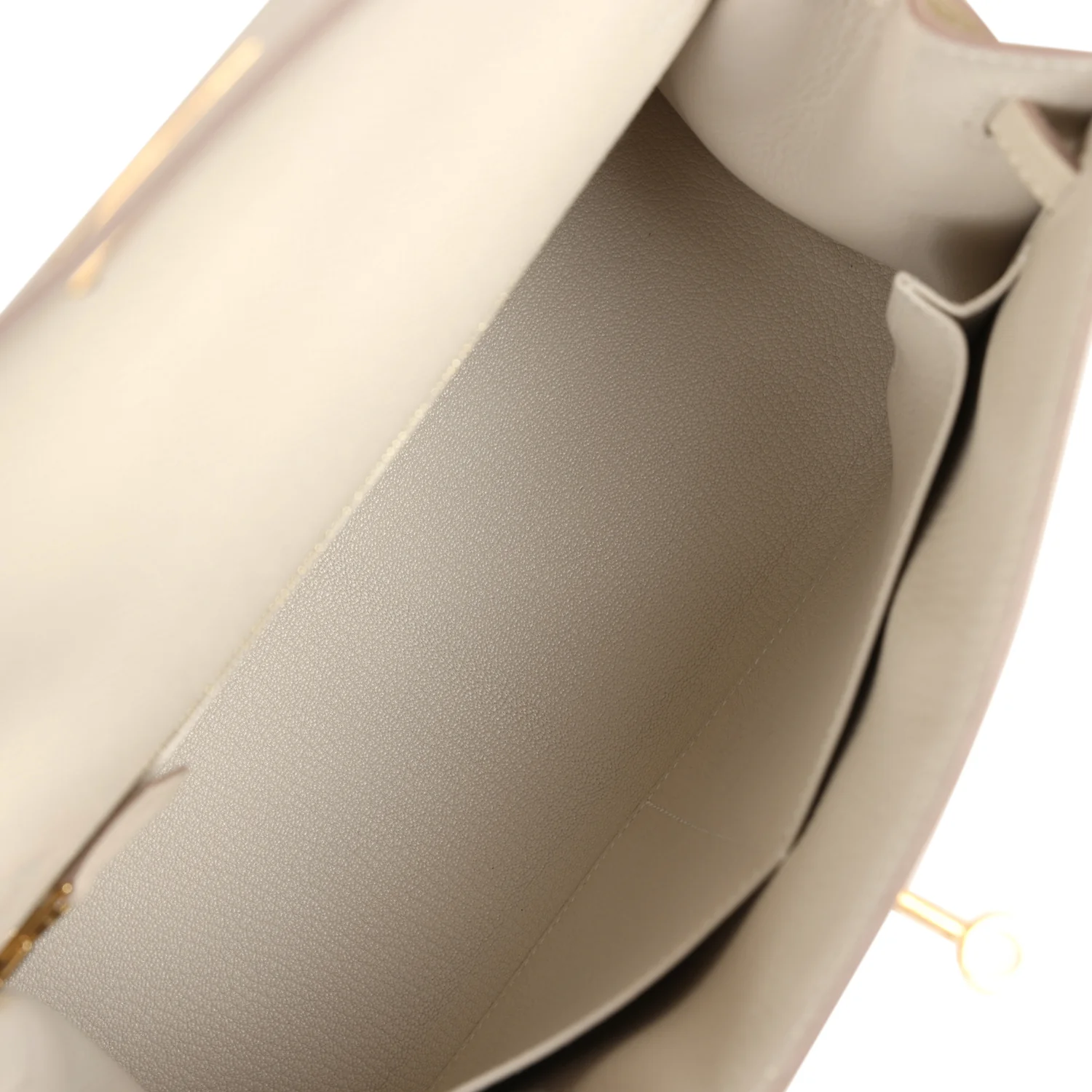 Replicate Hermes Kelly Sellier 28 Craie Epsom Gold Hardware(1:1 replica)