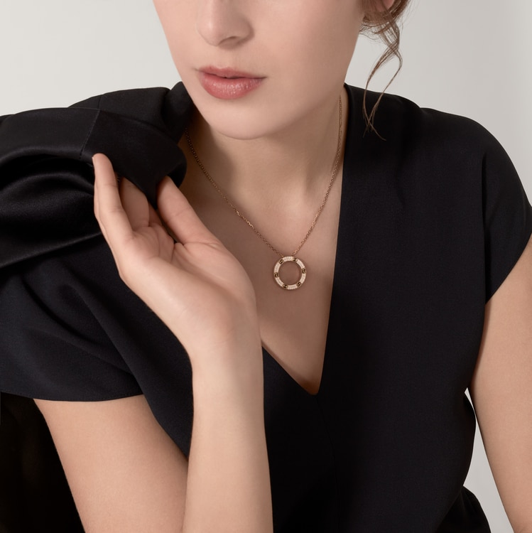 Replicate LOVE pendant, paved(1:1 replica)