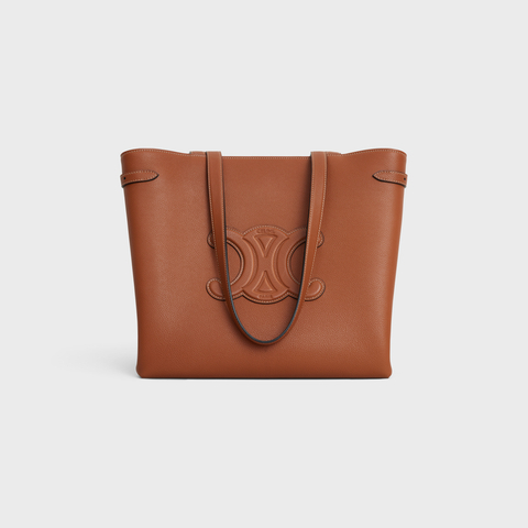 Replicate MEDIUM CABAS ANAÏS CUIR TRIOMPHE IN GRAINED CALFSKIN TAN(1:1 replica)