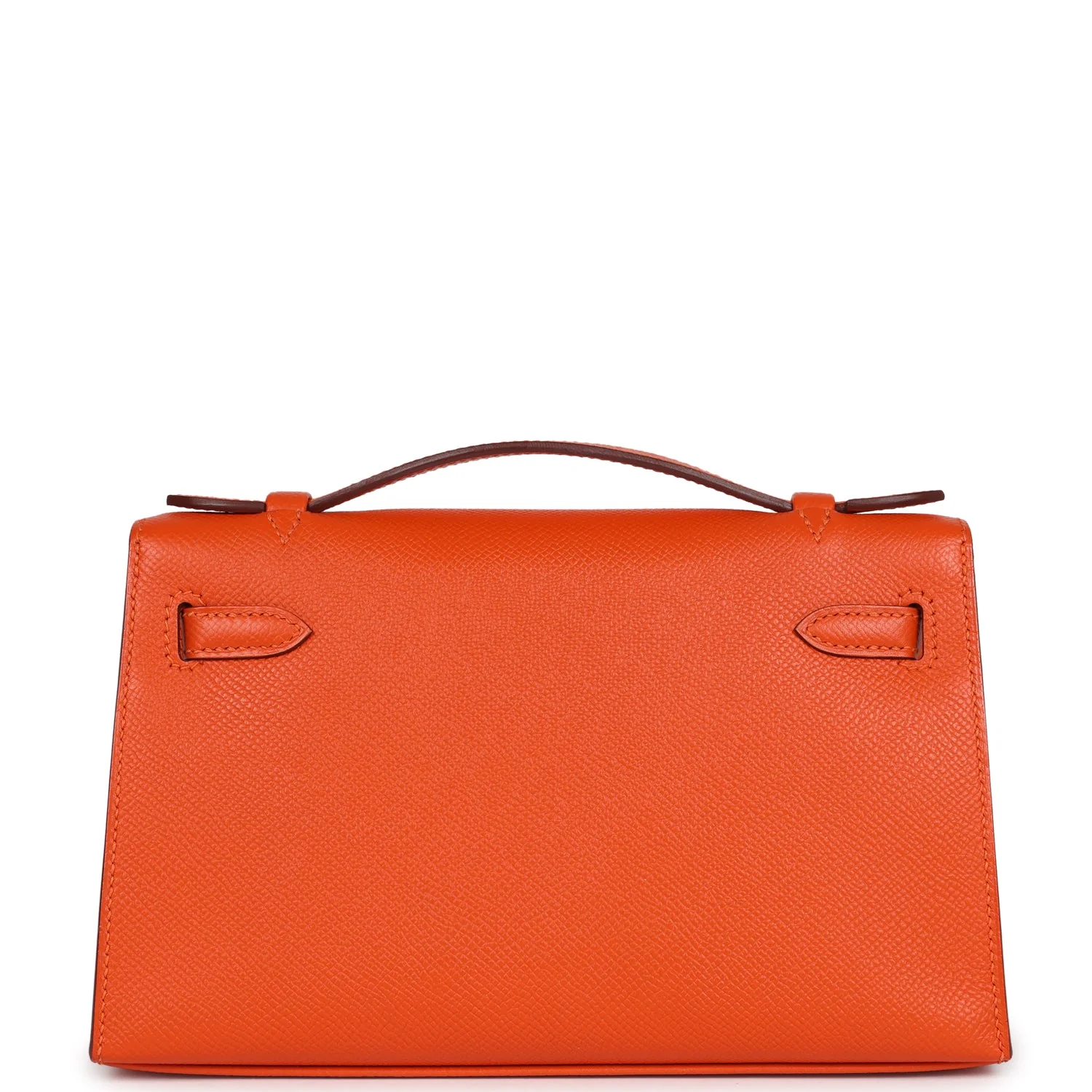 Replicate Hermes Kelly Pochette Feu Epsom Palladium Hardware(1:1 replica)