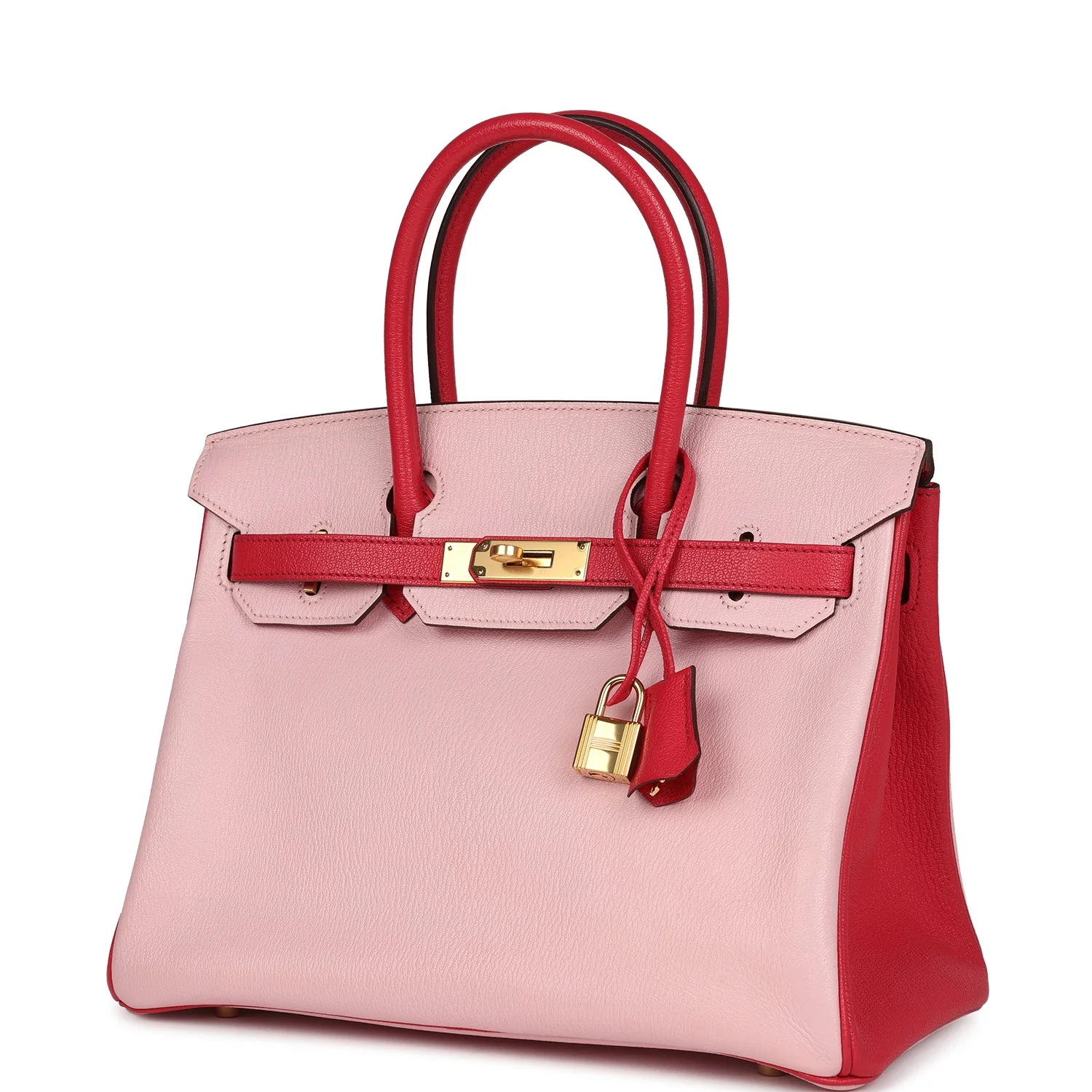 Replicate Hermes Special Order (HSS) Birkin 30 Rose Sakura and Rose Extreme Chevre Gold Hardware(1:1 replica)
