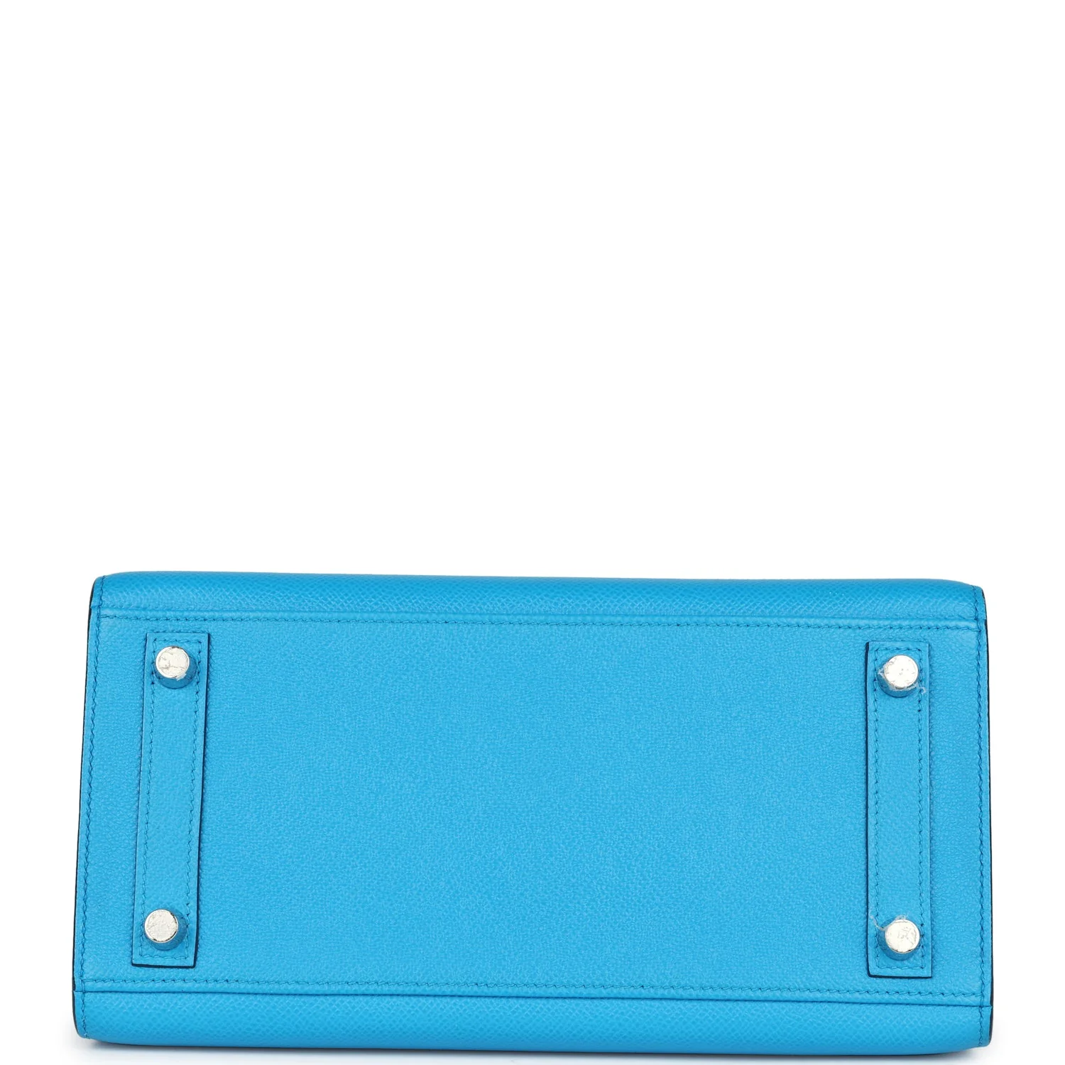 Replicate Hermes Birkin Sellier 25 Bleu Frida Epsom Palladium Hardware(1:1 replica)