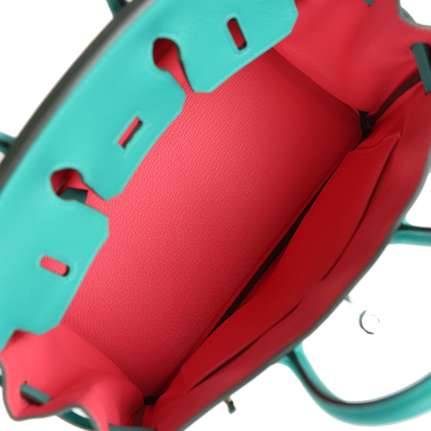 Replicate Hermes Birkin 25 Vert Verone Verso Novillo Palladium Hardware(1:1 replica)