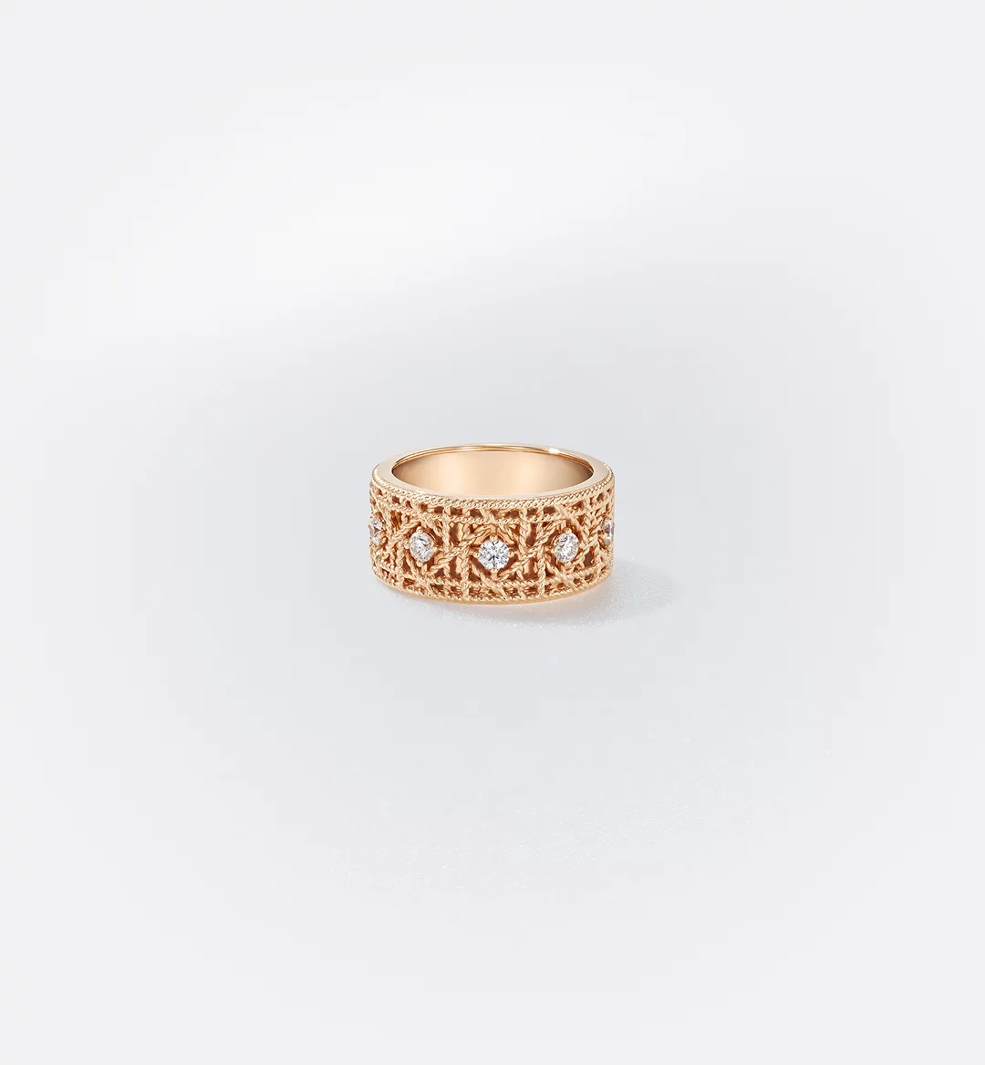 Replicate My Dior Ring Pink Gold and Diamonds(1:1 replica)