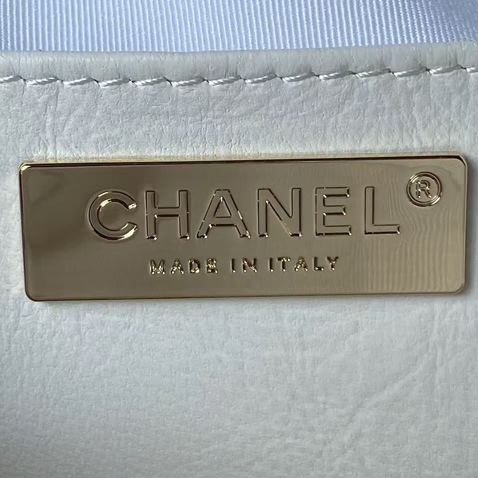 Replicate Chanel 24C AS4579 Star Bag White Lambskin Light Gold Hardware(1:1 replica)