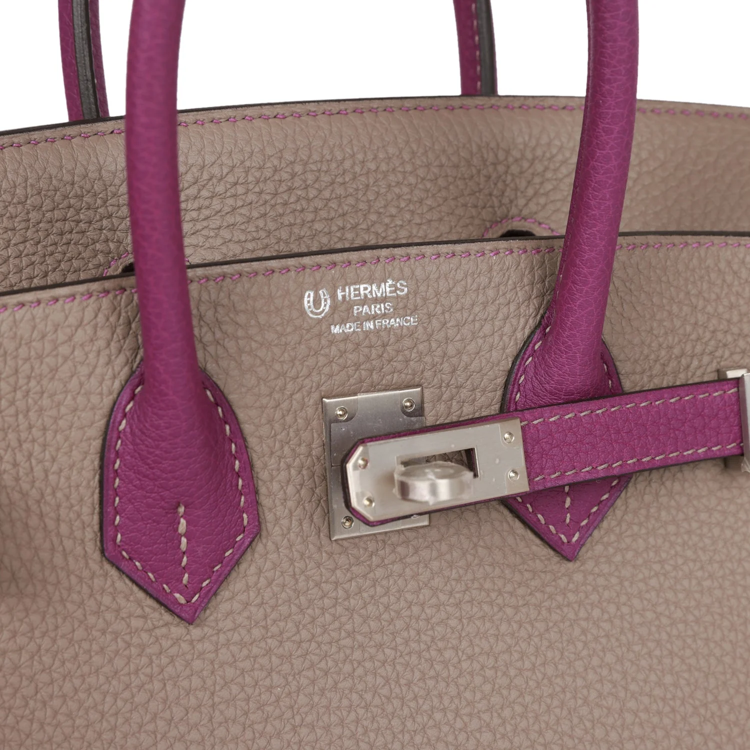 Replicate Hermes Special Order (HSS) Birkin 25 Gris Asphalte and Anenome Togo Brushed Palladium Hardware(1:1 replica)